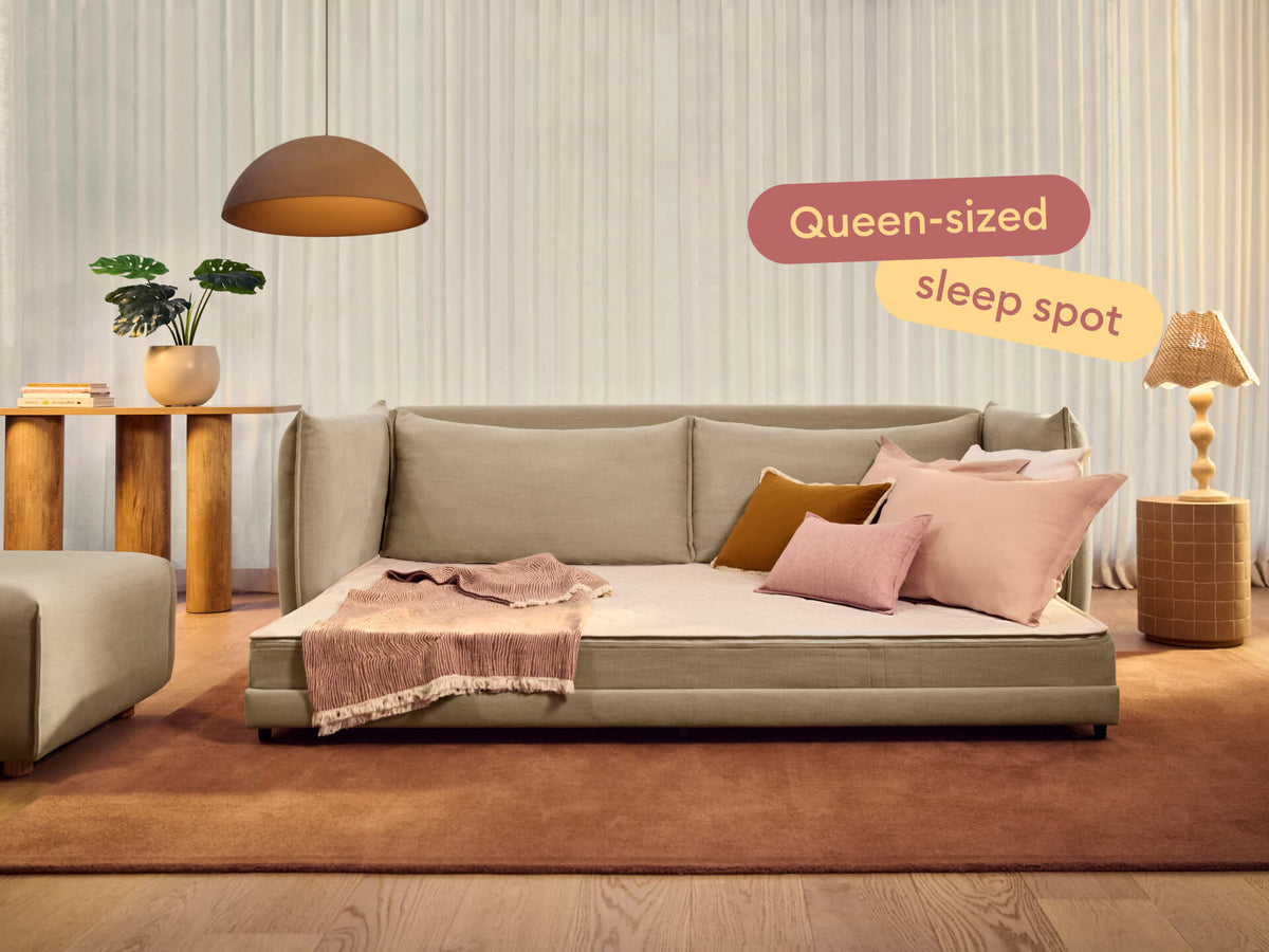 Byron Sofa Bed [3rd Gen] - 3.5-Seater (Queen) / Lunar Glow