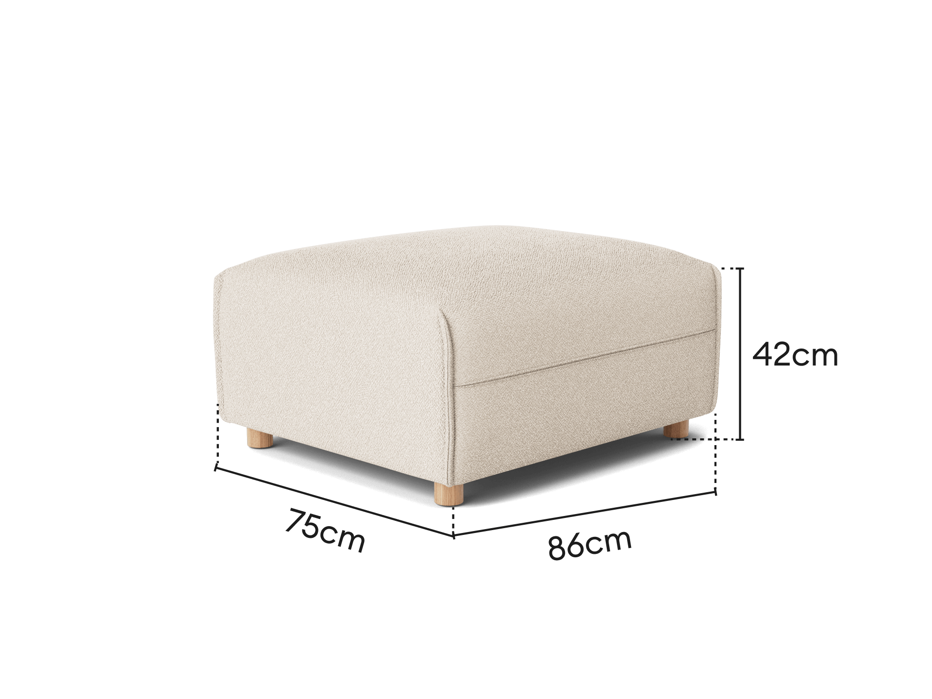 Byron Sofa Bed Ottoman [3rd Gen] - Ocean Salt (Luxe edition)