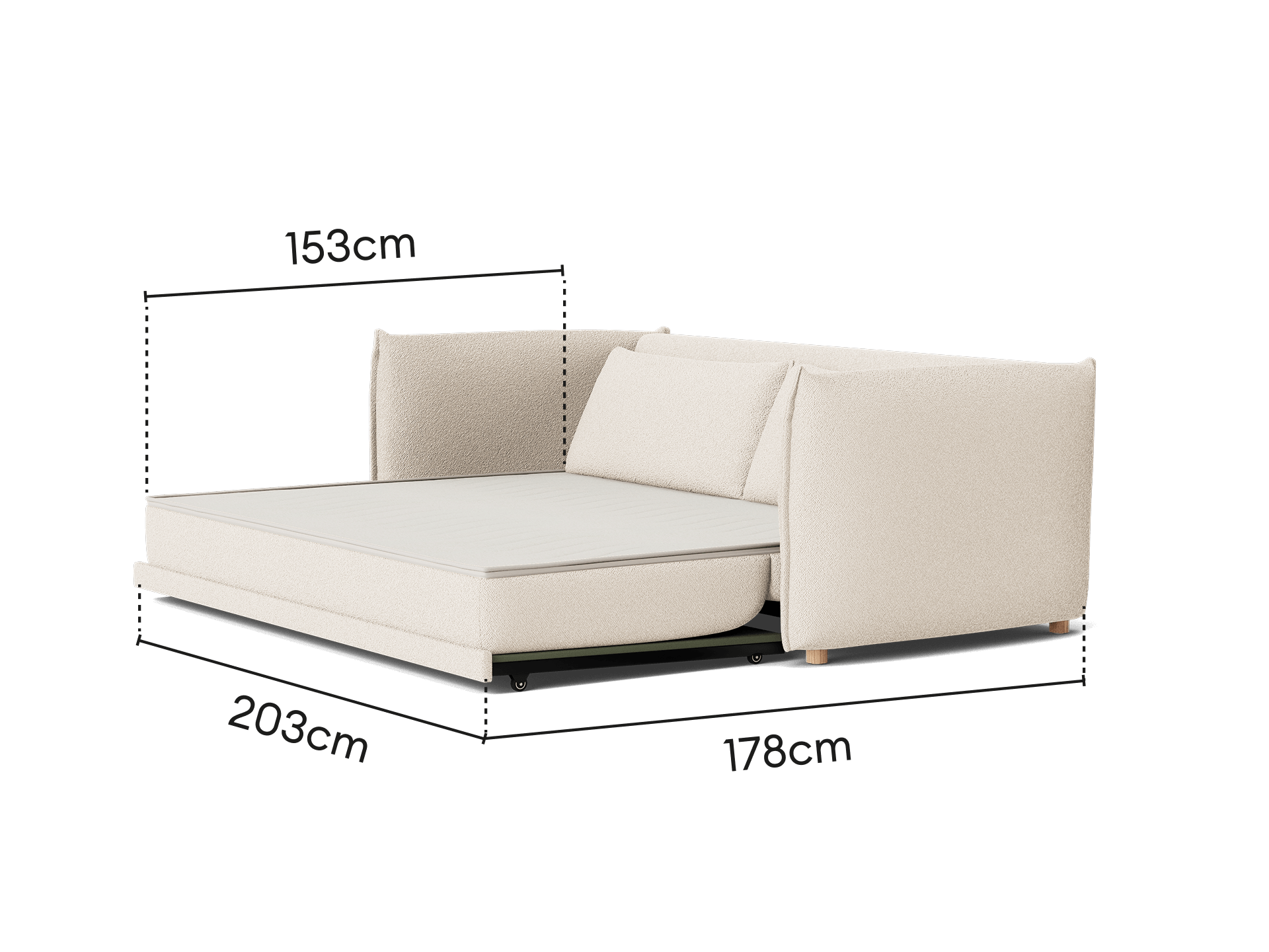 Byron Sofa Bed [3rd Gen] - 3.5-Seater / Ocean Salt (Luxe edition)
