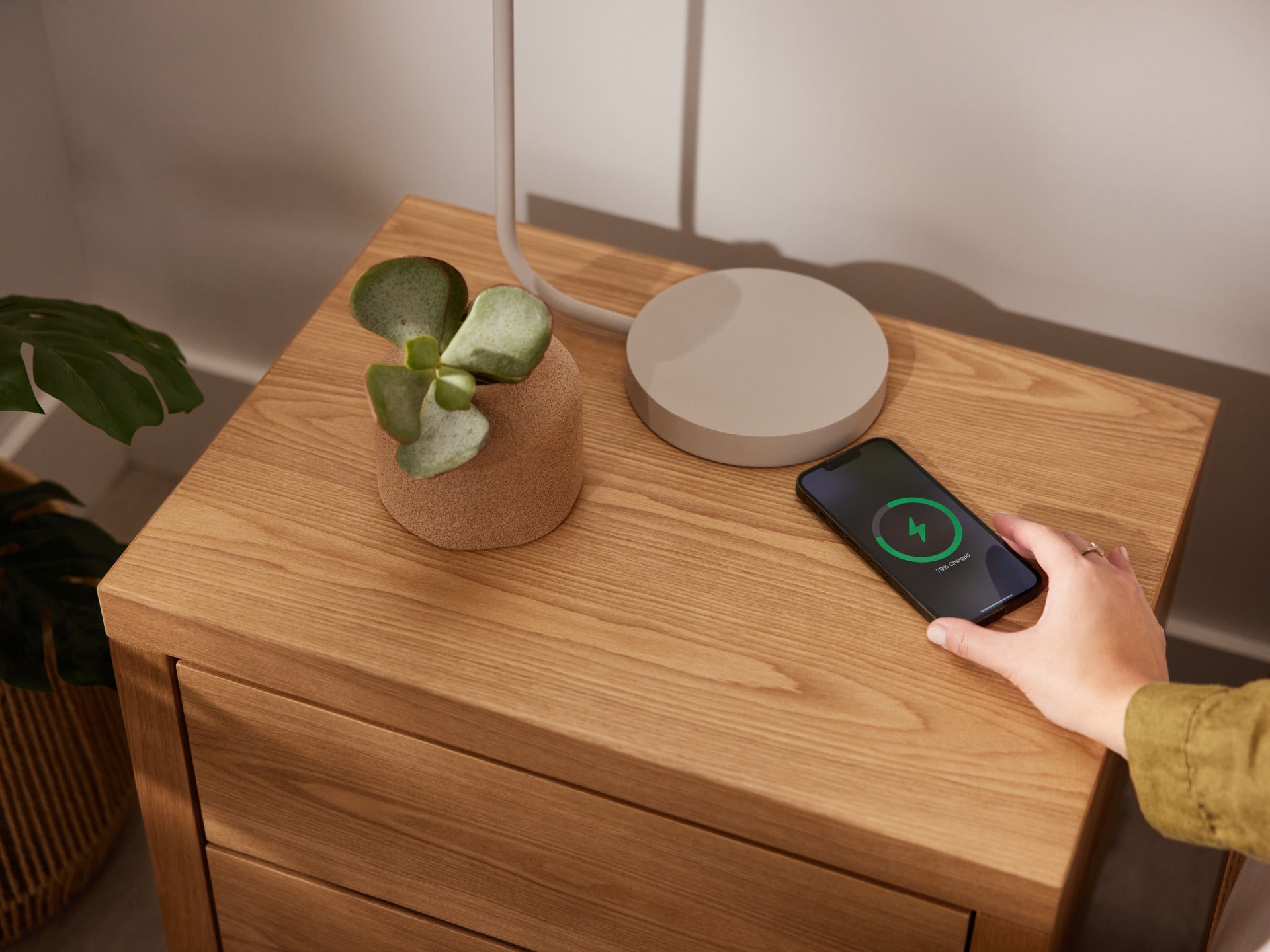 Charging Station End Table Wireless Charging Drawers Wireless