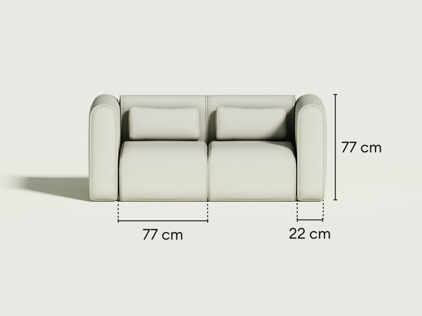 Bangalow Modular Sofa - Sofa / 2-Seater / Green Wattle
