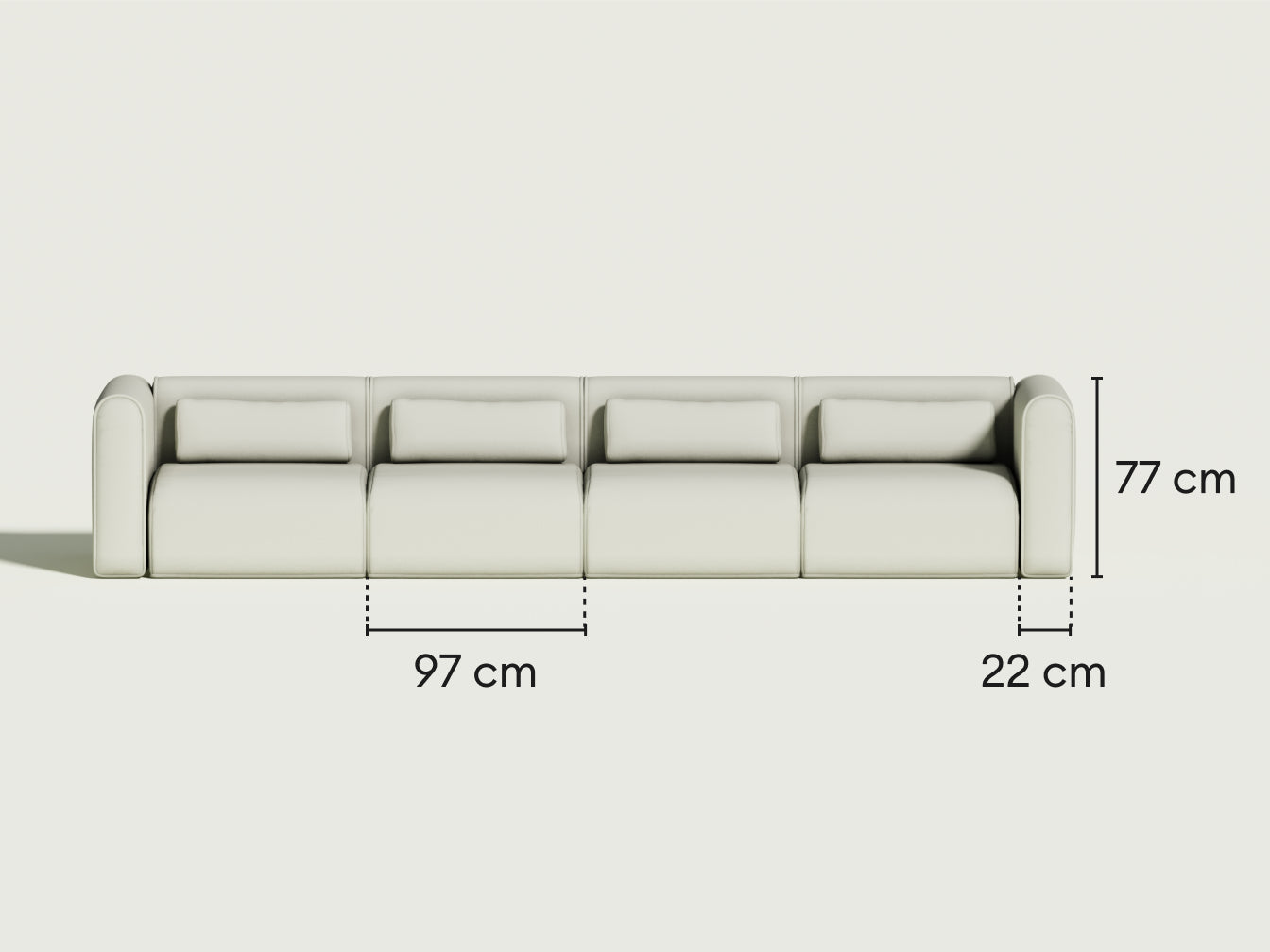 Bangalow Modular Sofa - Sofa / 6-Seater / Green Wattle