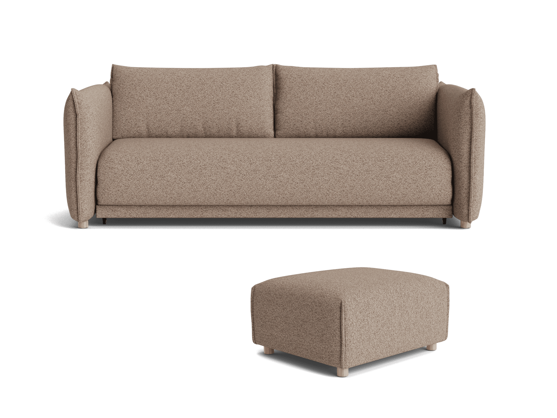 Byron Sofa Bed and Ottoman [3rd Gen] Bundle - Cappuccino