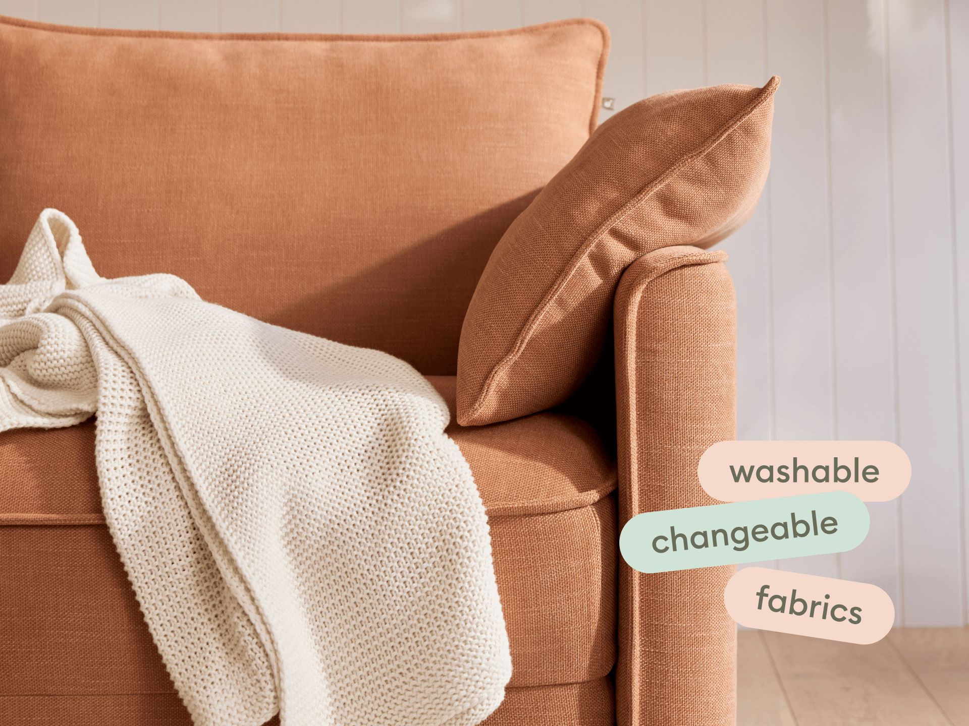 Koala Sofa Bed [4th Gen] - Cinnamon Sky / Removable covers / 1.5-Seater (Single)