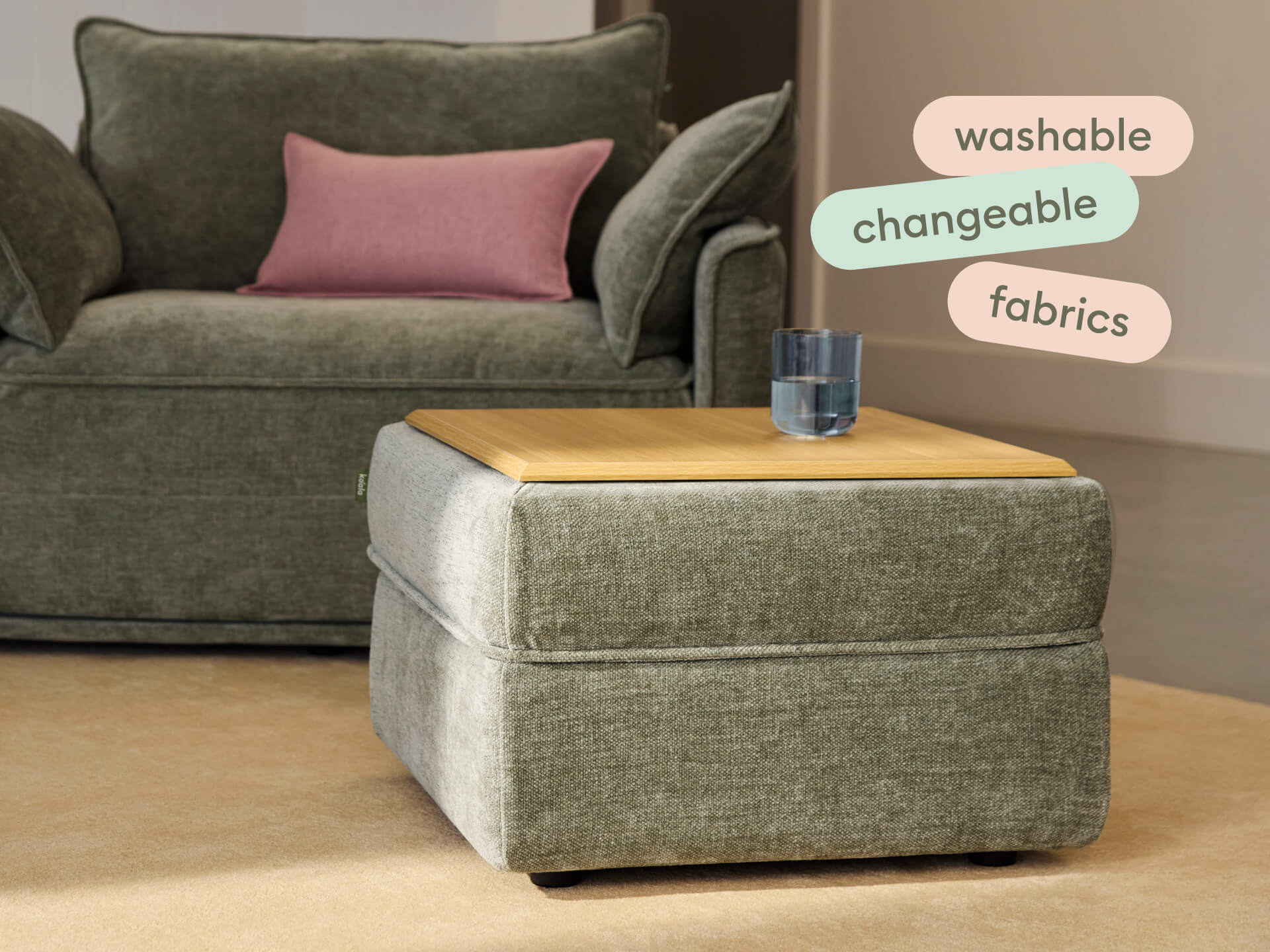 Koala Sofa Bed Ottoman Covers [4th Gen] - Forest Dawn