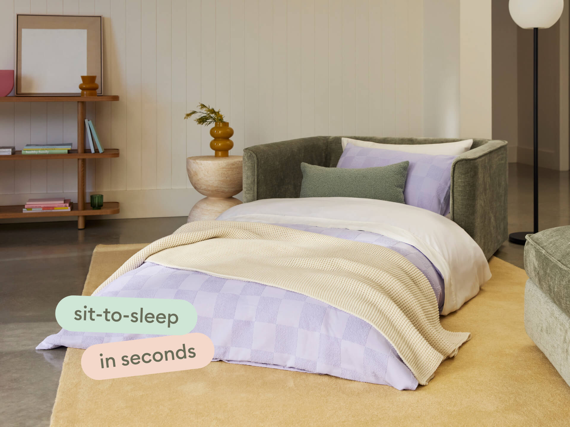 Koala Sofa Bed [4th Gen] - 1.5-Seater (Single) / Forest Dawn (Luxe edition)