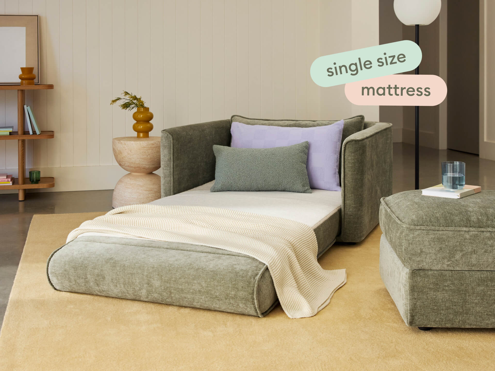 Koala Sofa Bed [4th Gen] - 1.5-Seater (Single) / Forest Dawn (Luxe edition)
