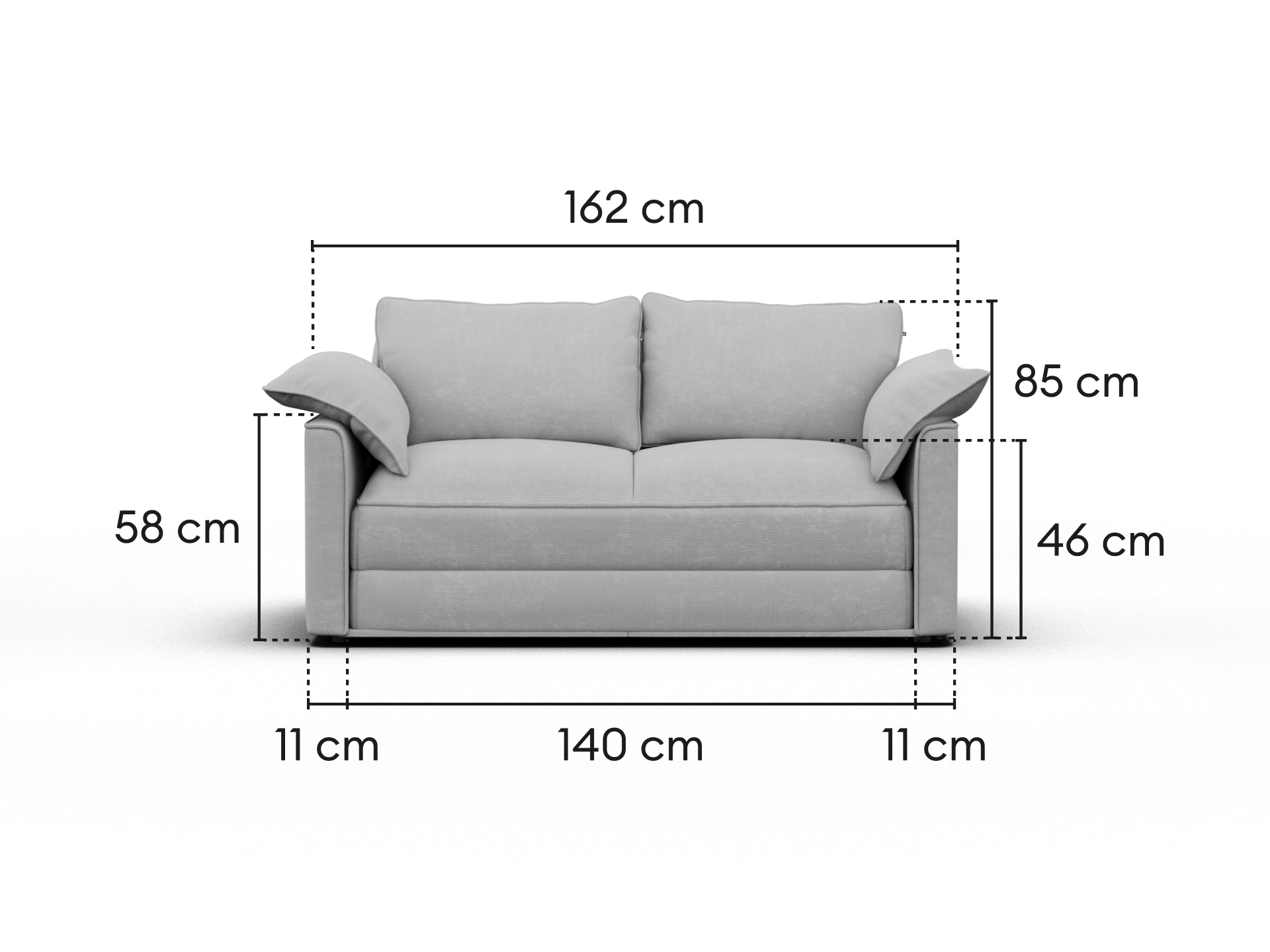 Koala Sofa Bed [4th Gen] - Morning Fog / Removable covers / 2.5-Seater (Double)