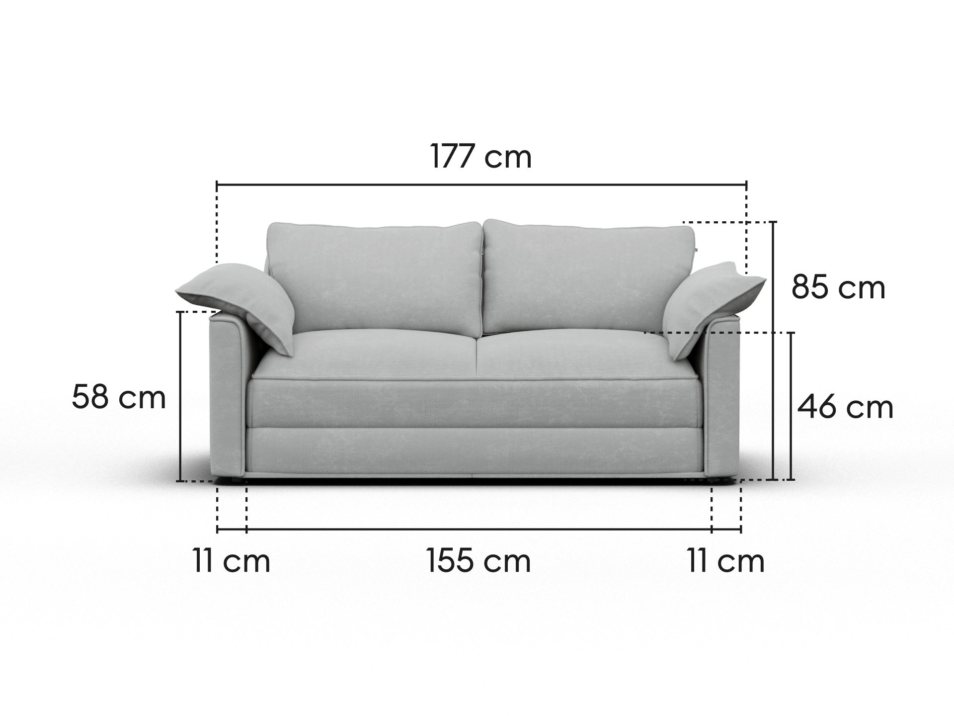 Koala Sofa Bed [4th Gen] - 3-Seater (Queen) / Morning Fog