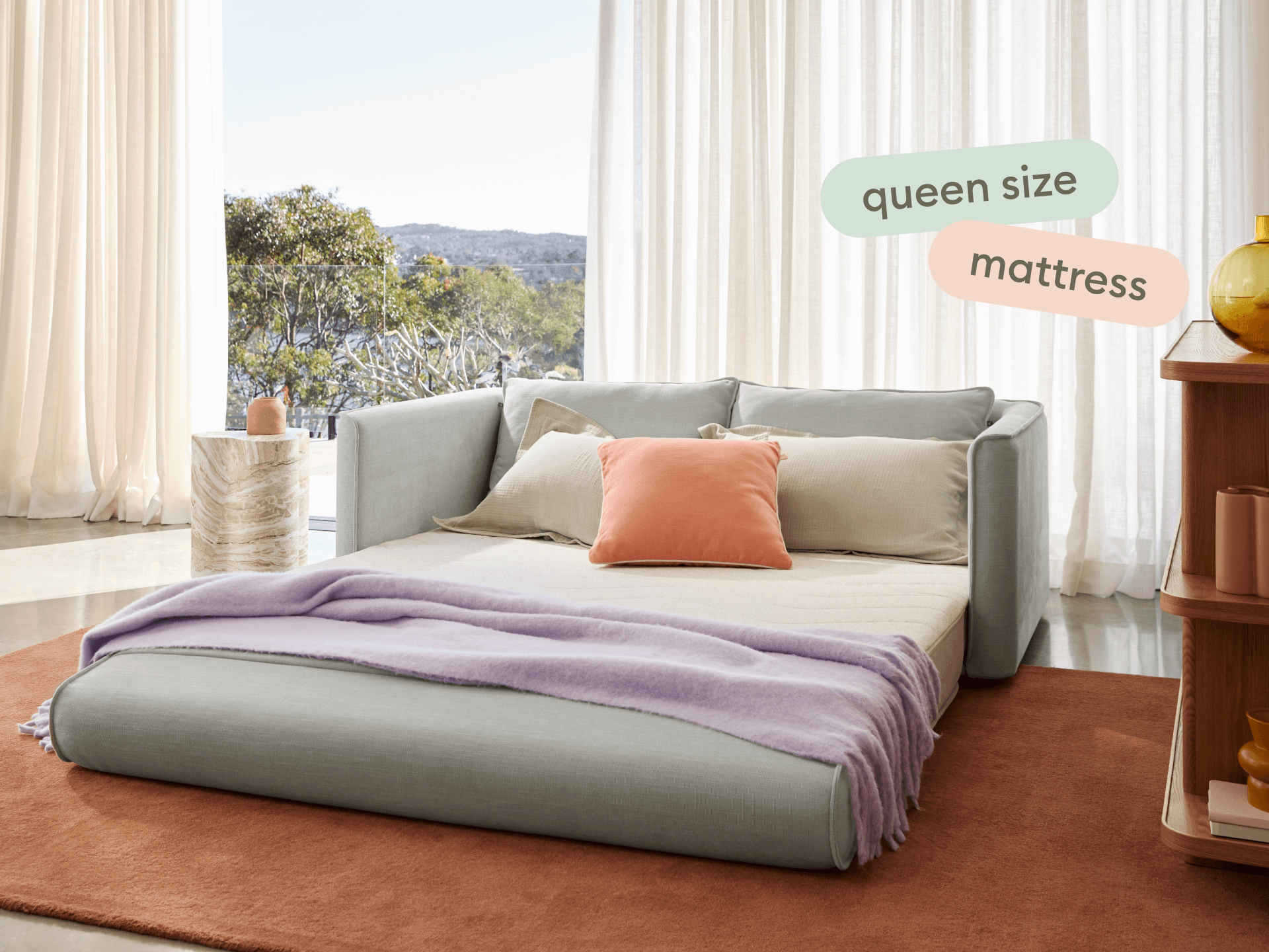 Koala Sofa Bed [4th Gen] - 3-Seater (Queen) / Morning Fog