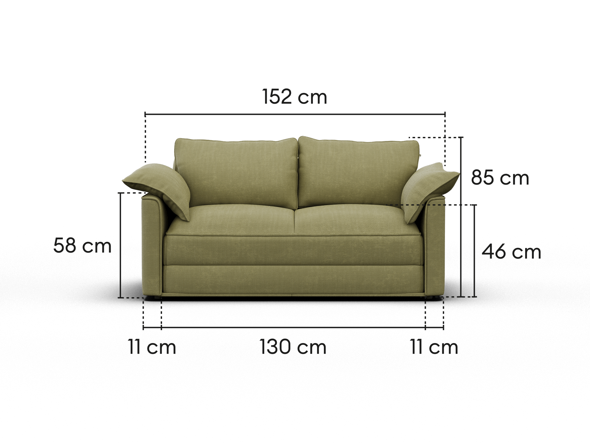 Koala Sofa Bed [4th Gen] - 2.5-Seater (Double) / Olive Butter