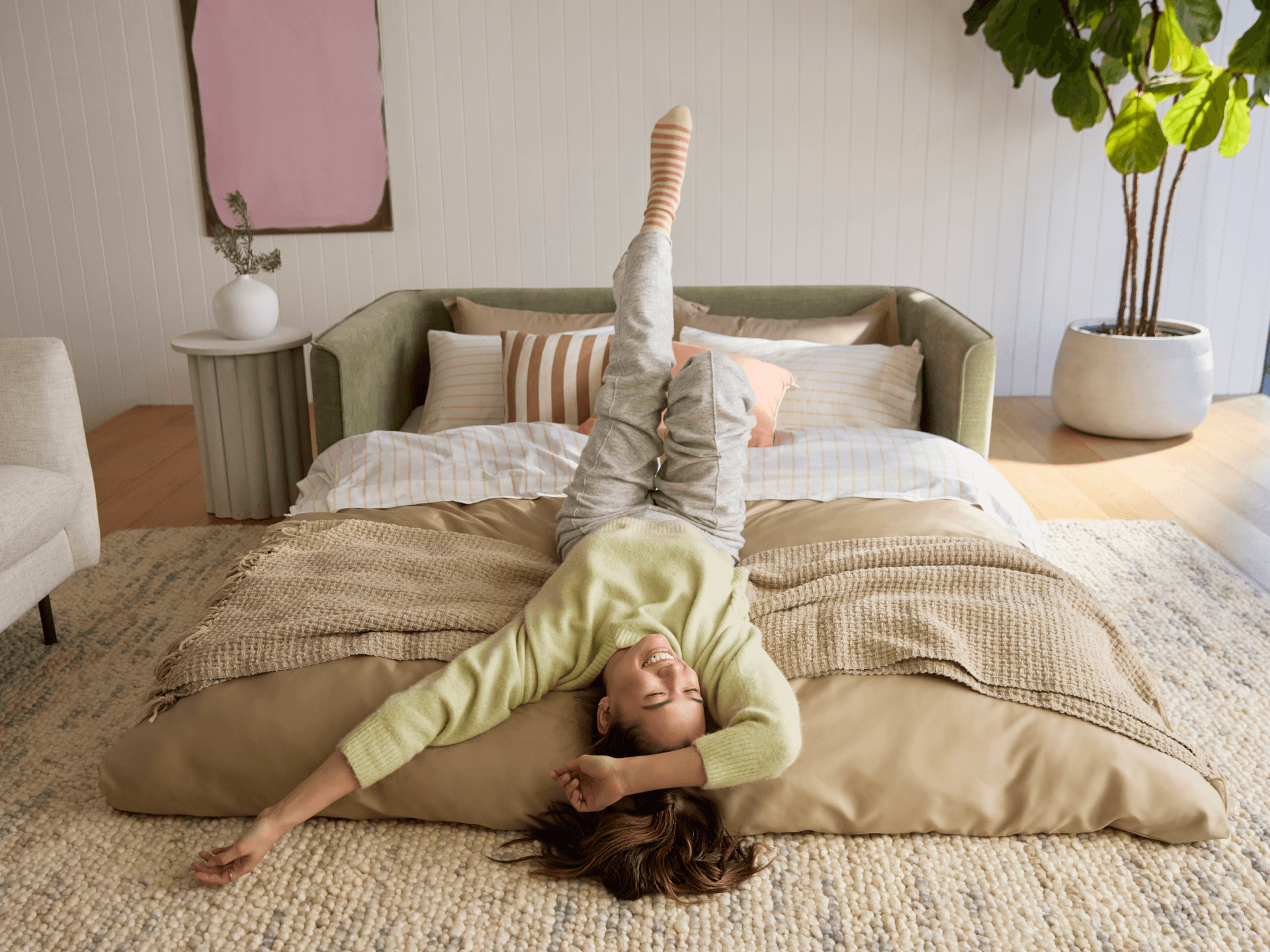 Koala Sofa Bed [4th Gen] - 3-Seater (Queen) / Olive Butter