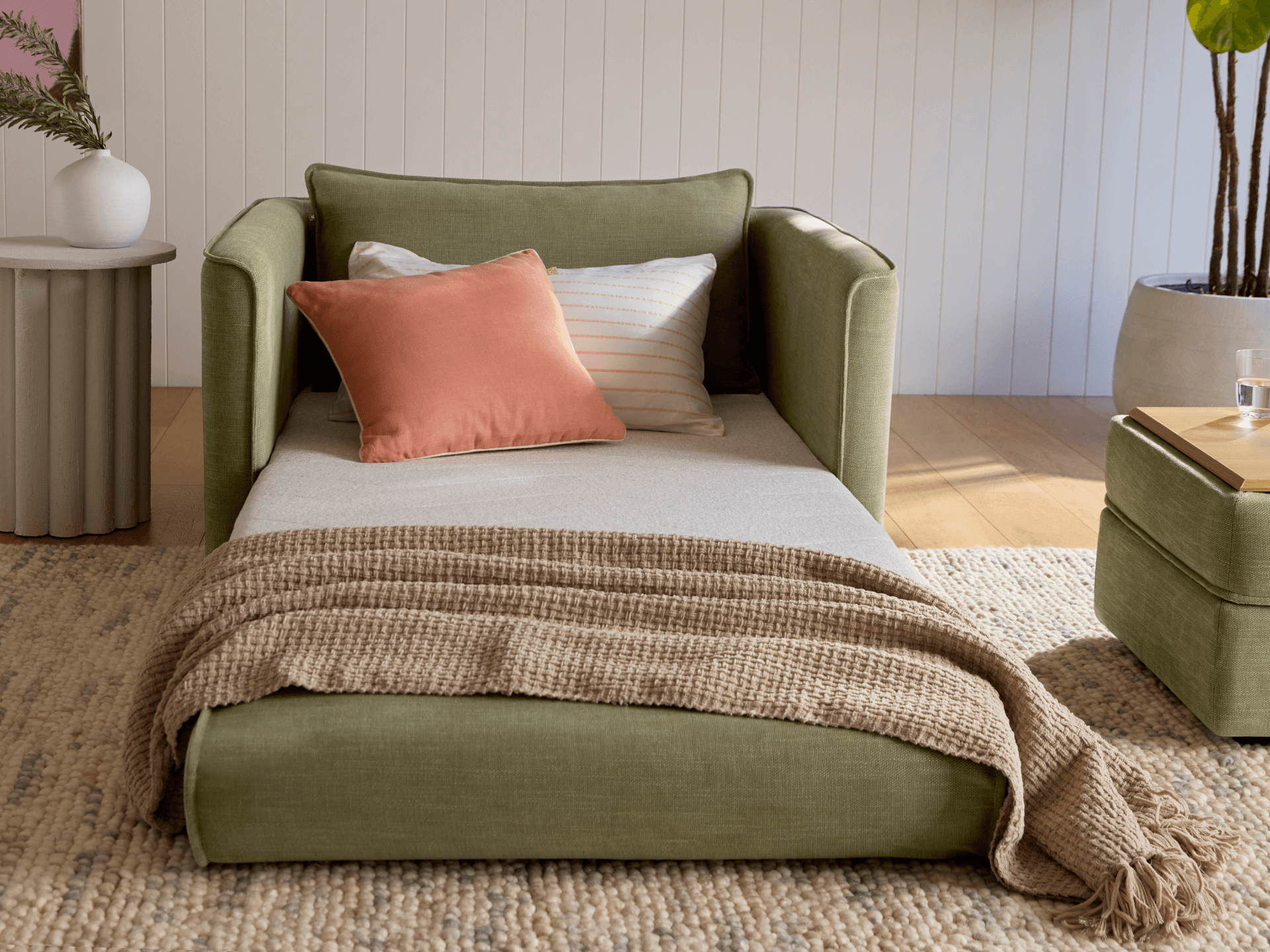 Koala Sofa Bed [4th Gen] - 1.5-Seater (Single) / Olive Butter