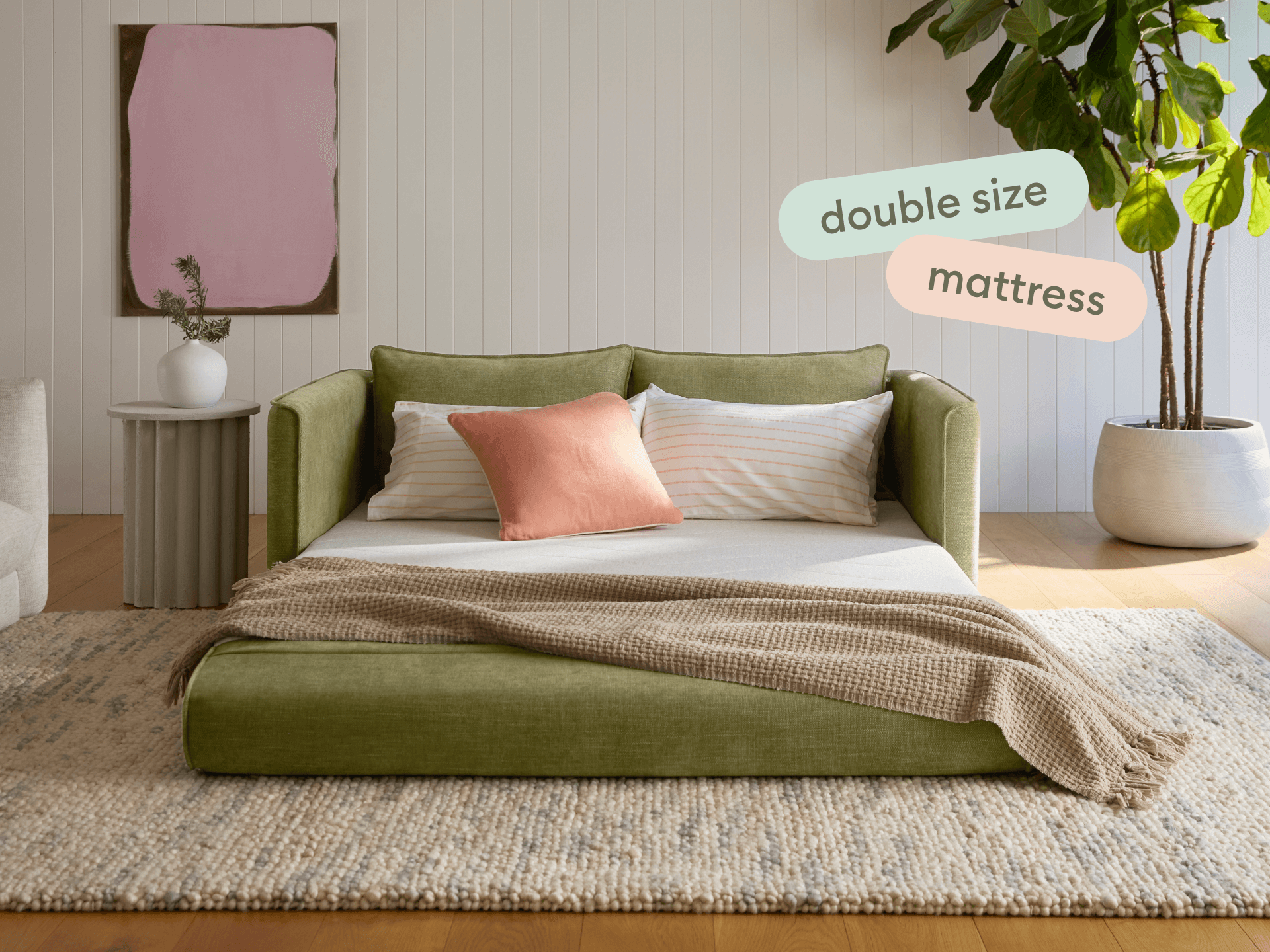 Koala Sofa Bed [4th Gen] - 2.5-Seater (Double) / Olive Butter