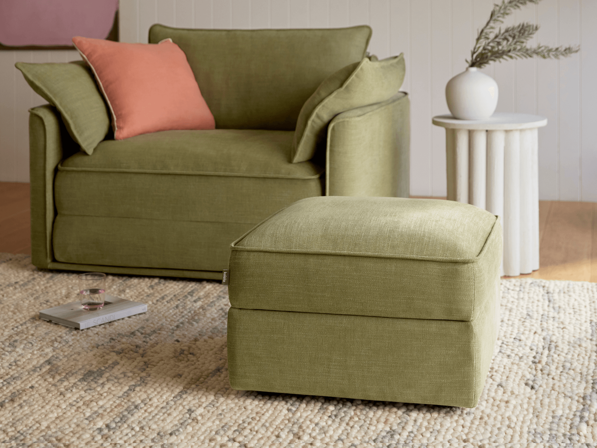Koala Sofa Bed Ottoman [4th Gen] - Olive Butter