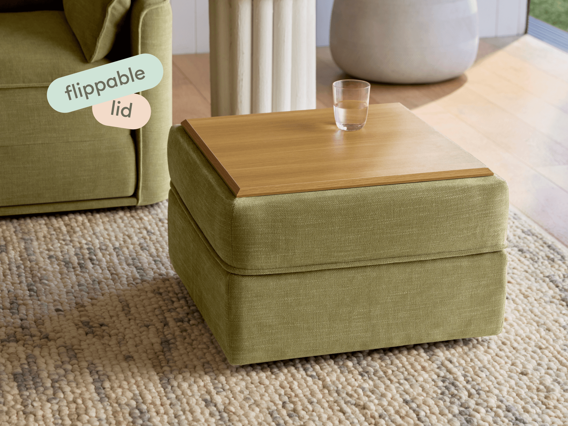 Koala Sofa Bed Ottoman [4th Gen] - Olive Butter
