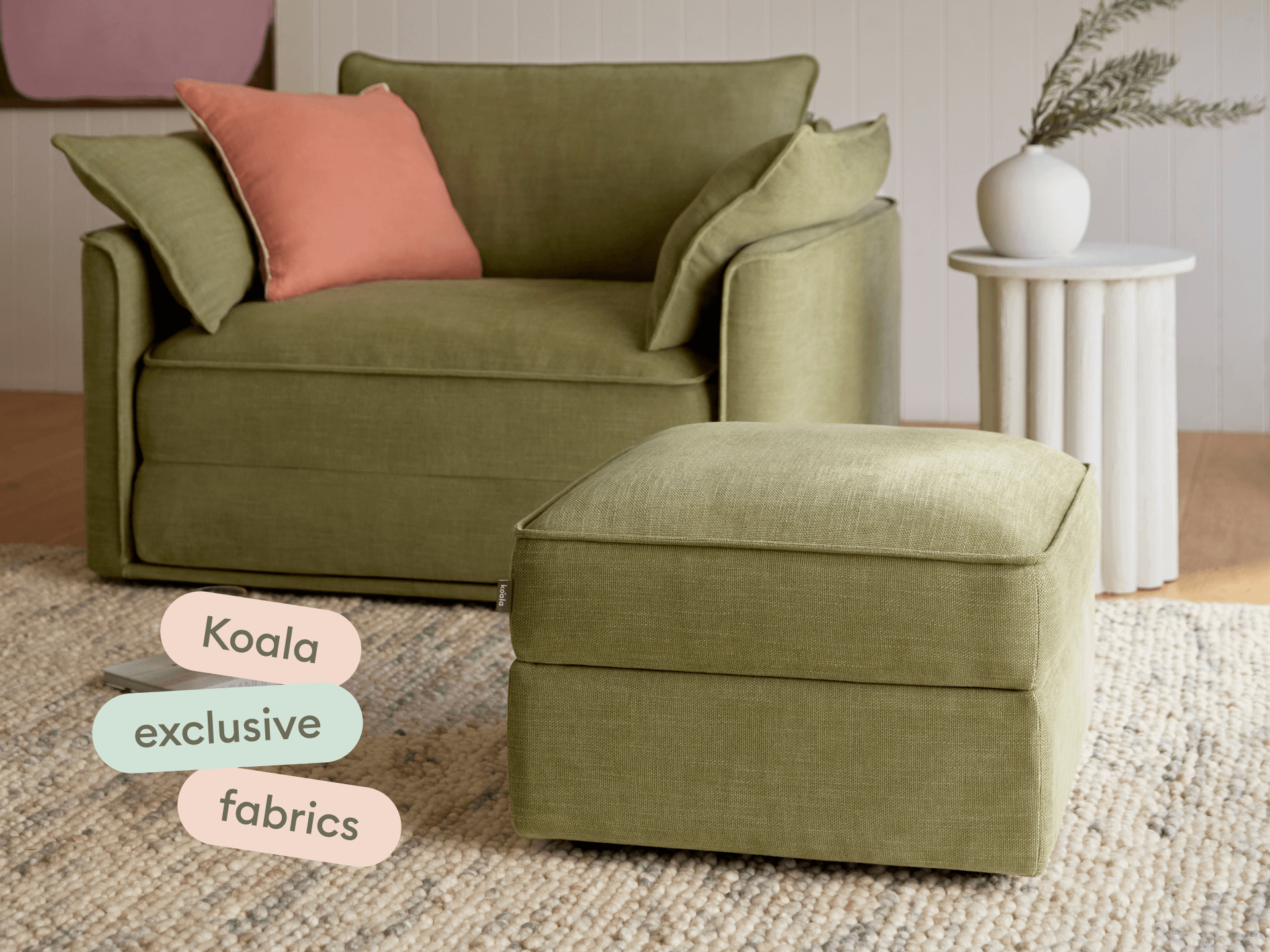 Koala Sofa Bed Ottoman Covers [4th Gen] - Olive Butter