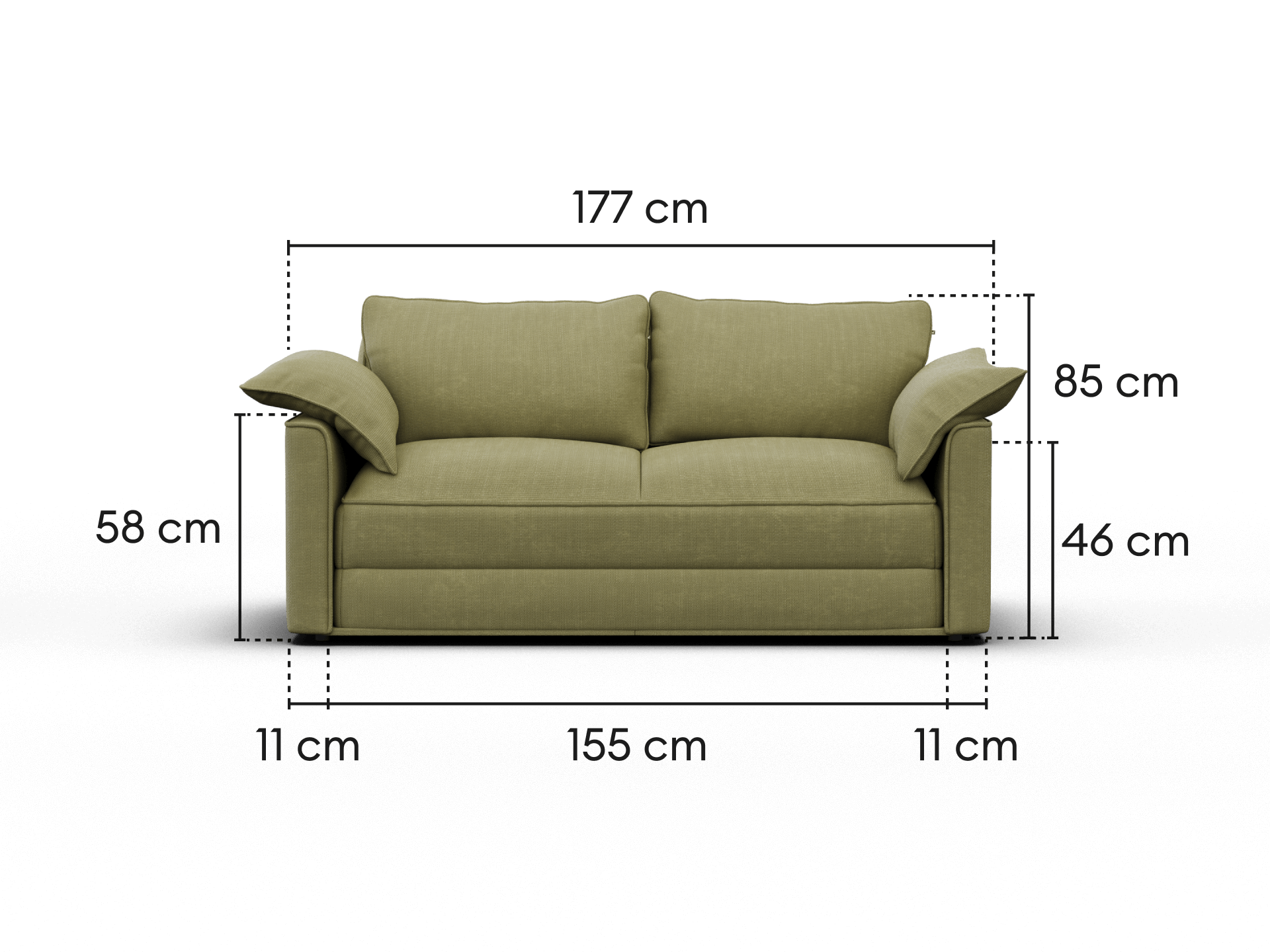 Koala Sofa Bed [4th Gen] - 3-Seater (Queen) / Olive Butter