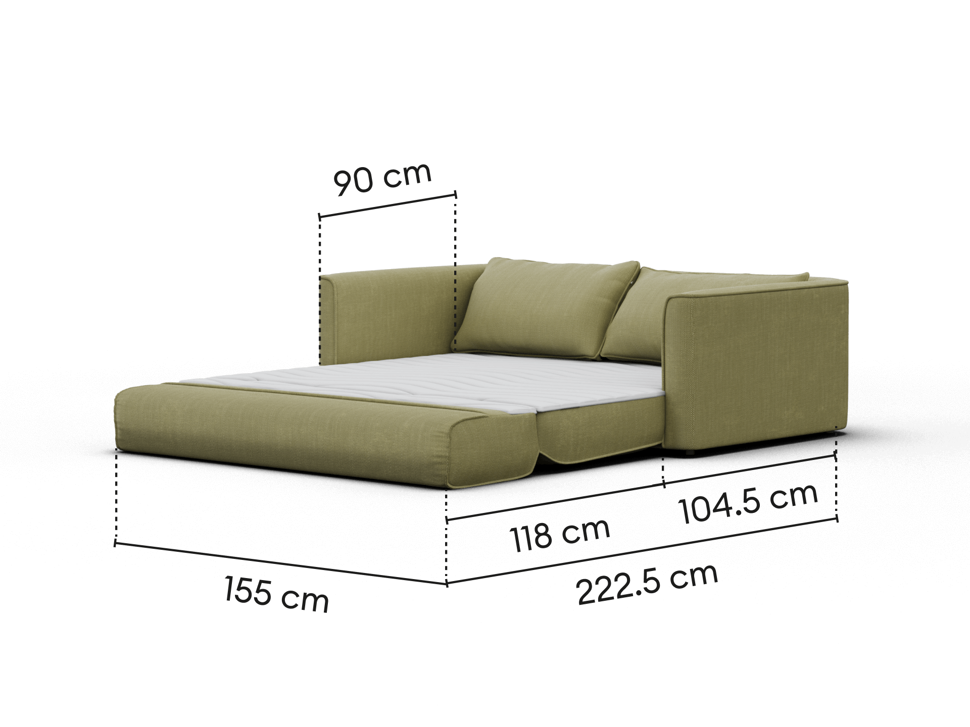 Koala Sofa Bed [4th Gen] - 3-Seater (Queen) / Olive Butter