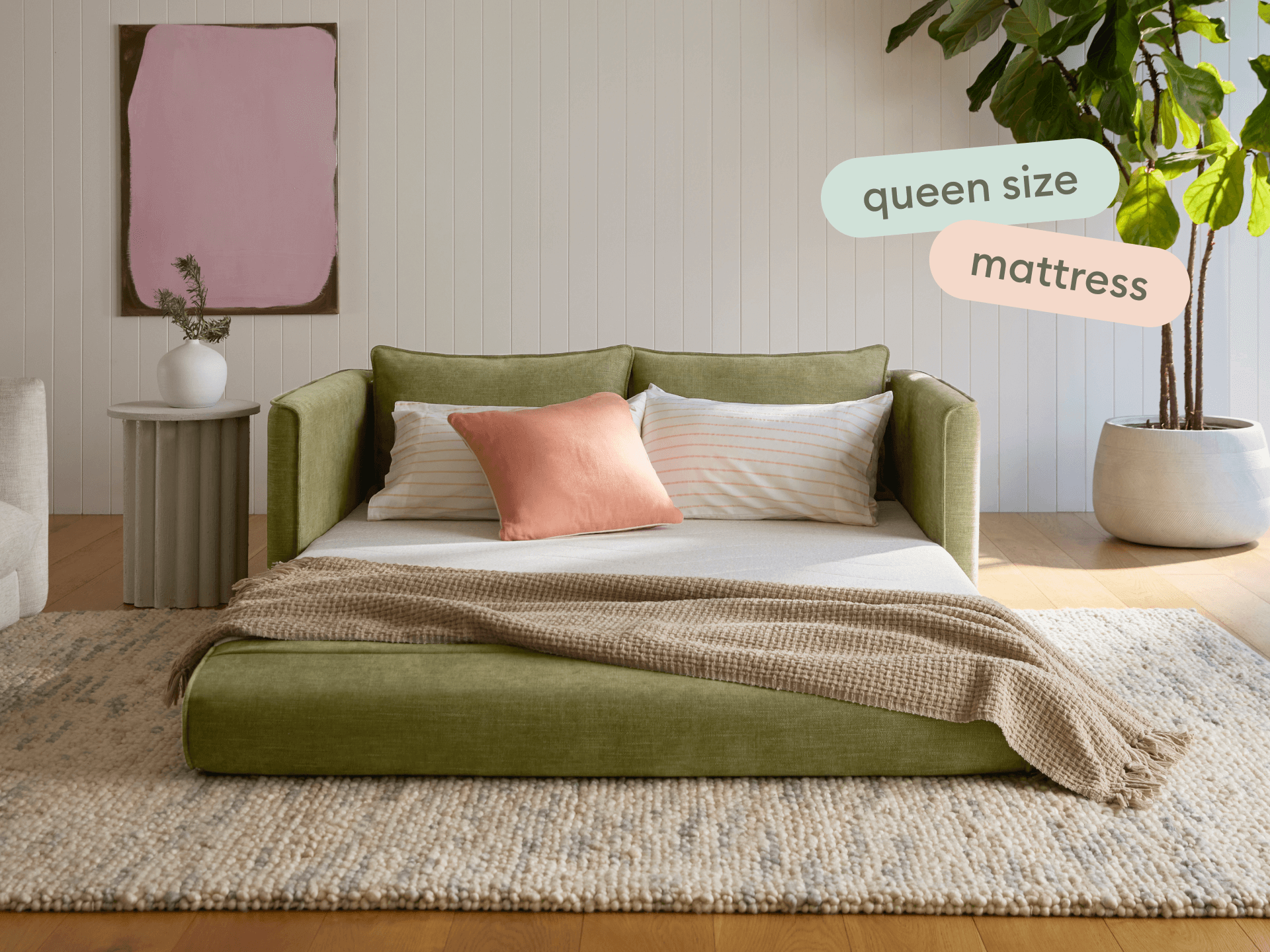 Koala Sofa Bed [4th Gen] - 3-Seater (Queen) / Olive Butter