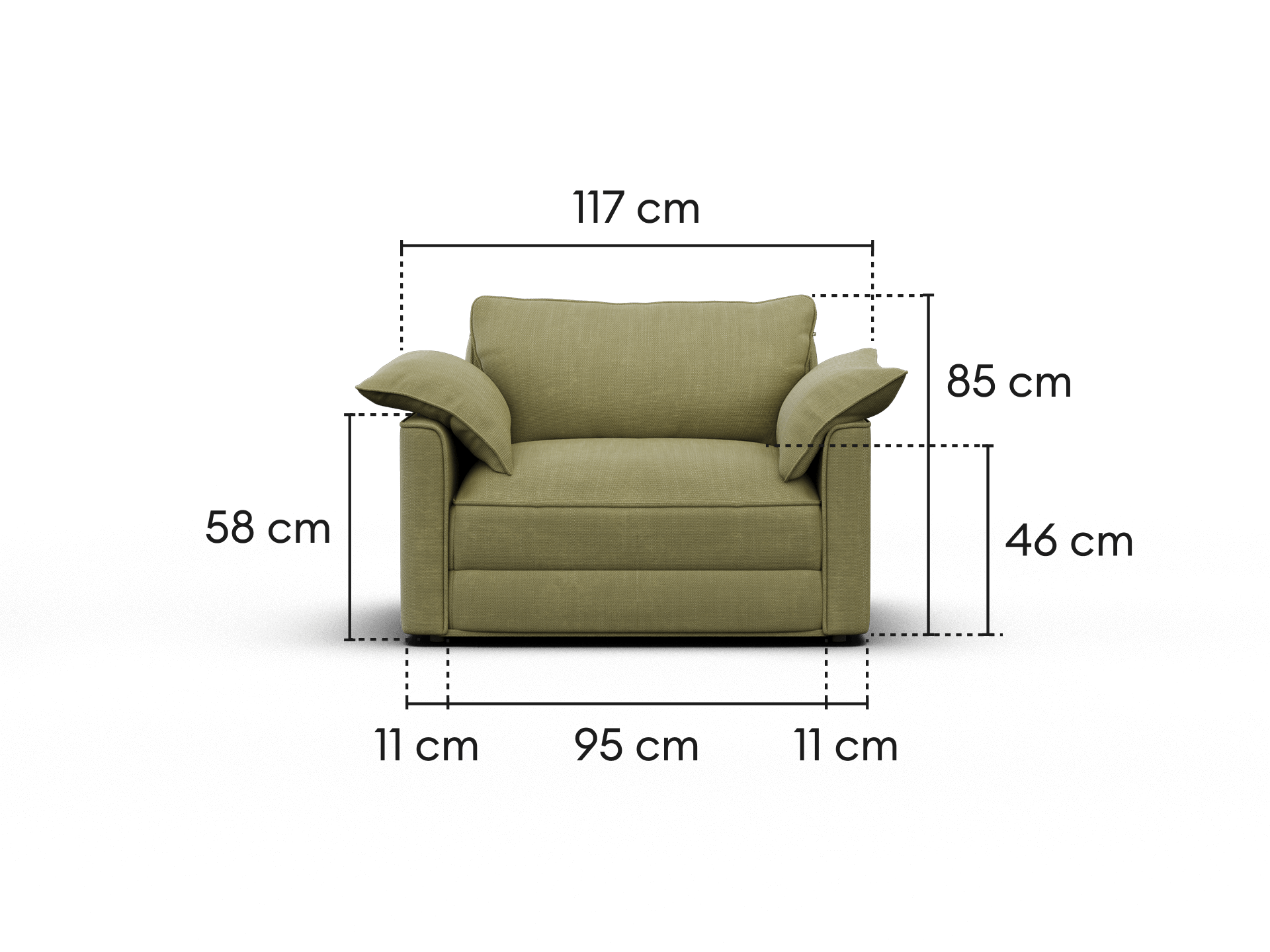 Koala Sofa Bed [4th Gen] - 1.5-Seater (Single) / Olive Butter