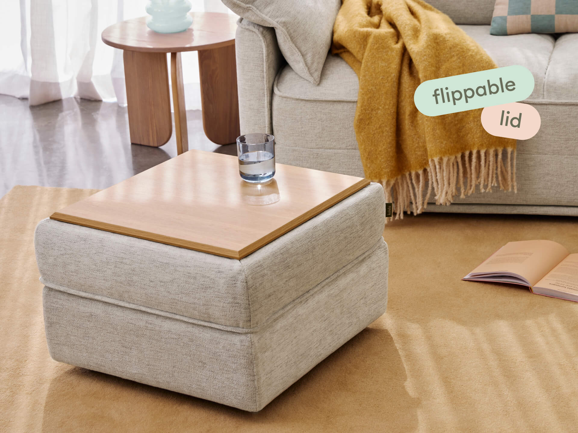 Koala Sofa Bed Ottoman [4th Gen] - Silver Sand