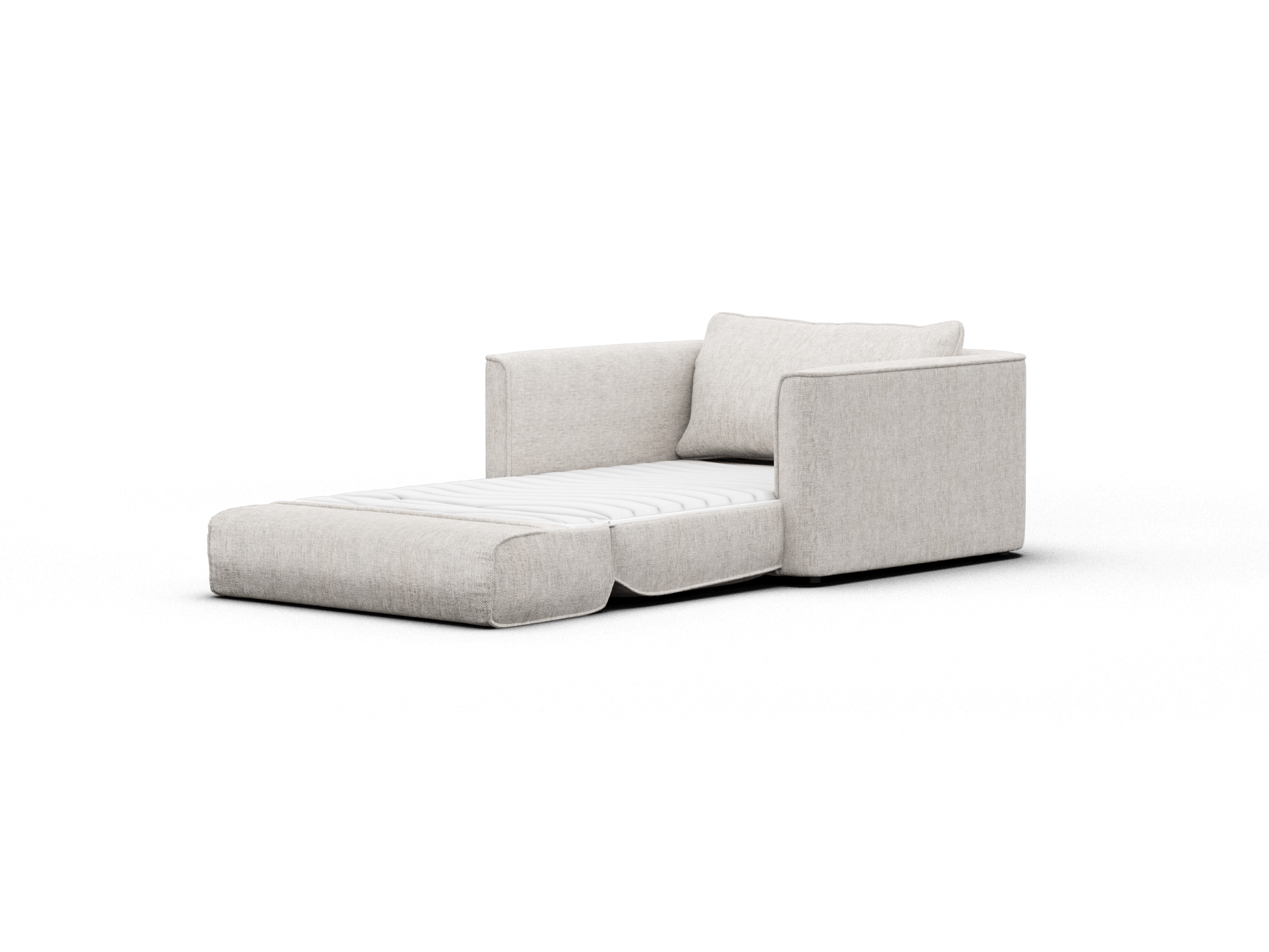 Koala Sofa Bed and Ottoman [4th Gen] Bundle - Silver Sand / 1.5-Seater (Single)