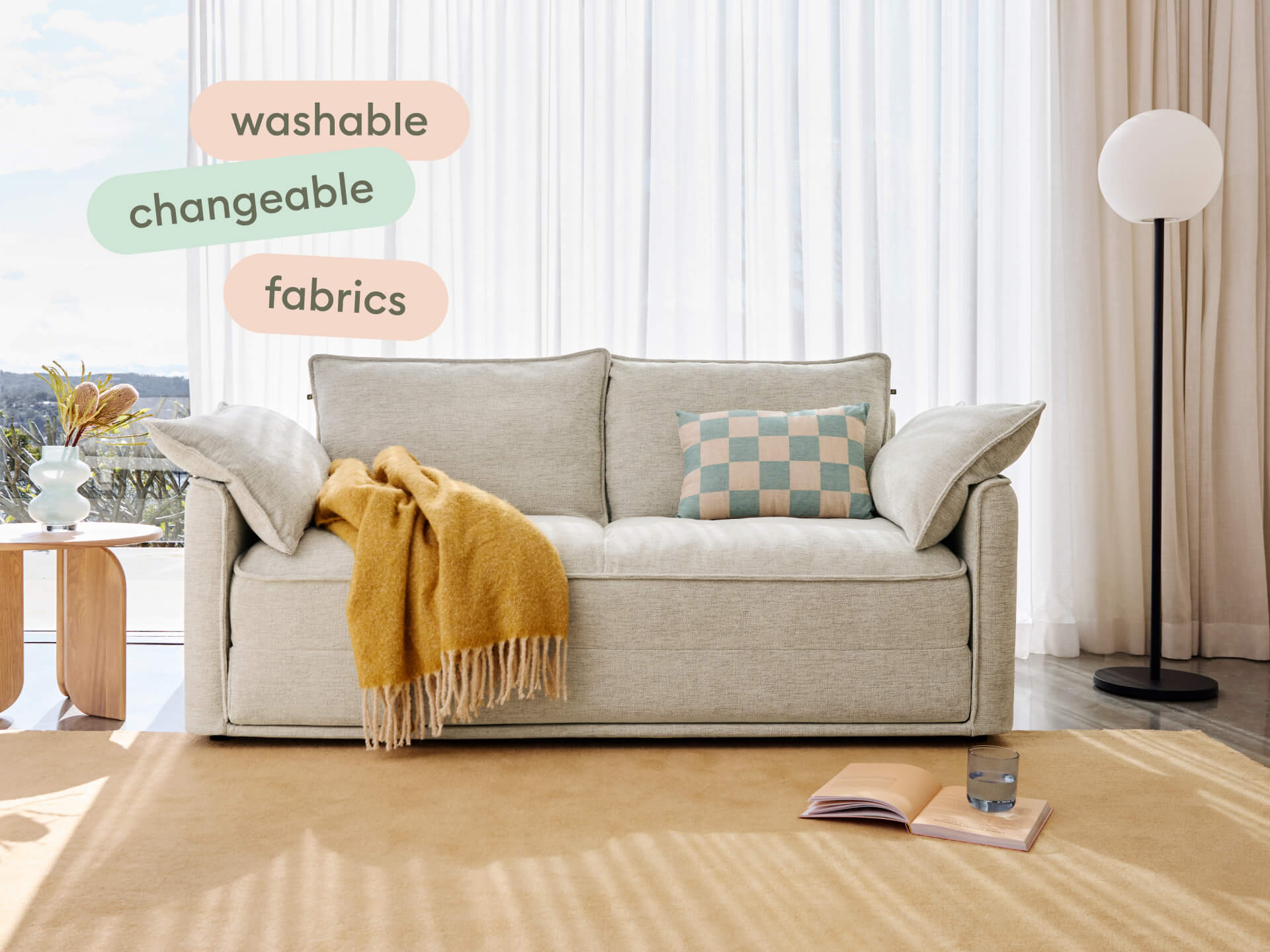 Koala Sofa Bed Covers [4th Gen] - 3-Seater (Queen) / Silver Sand