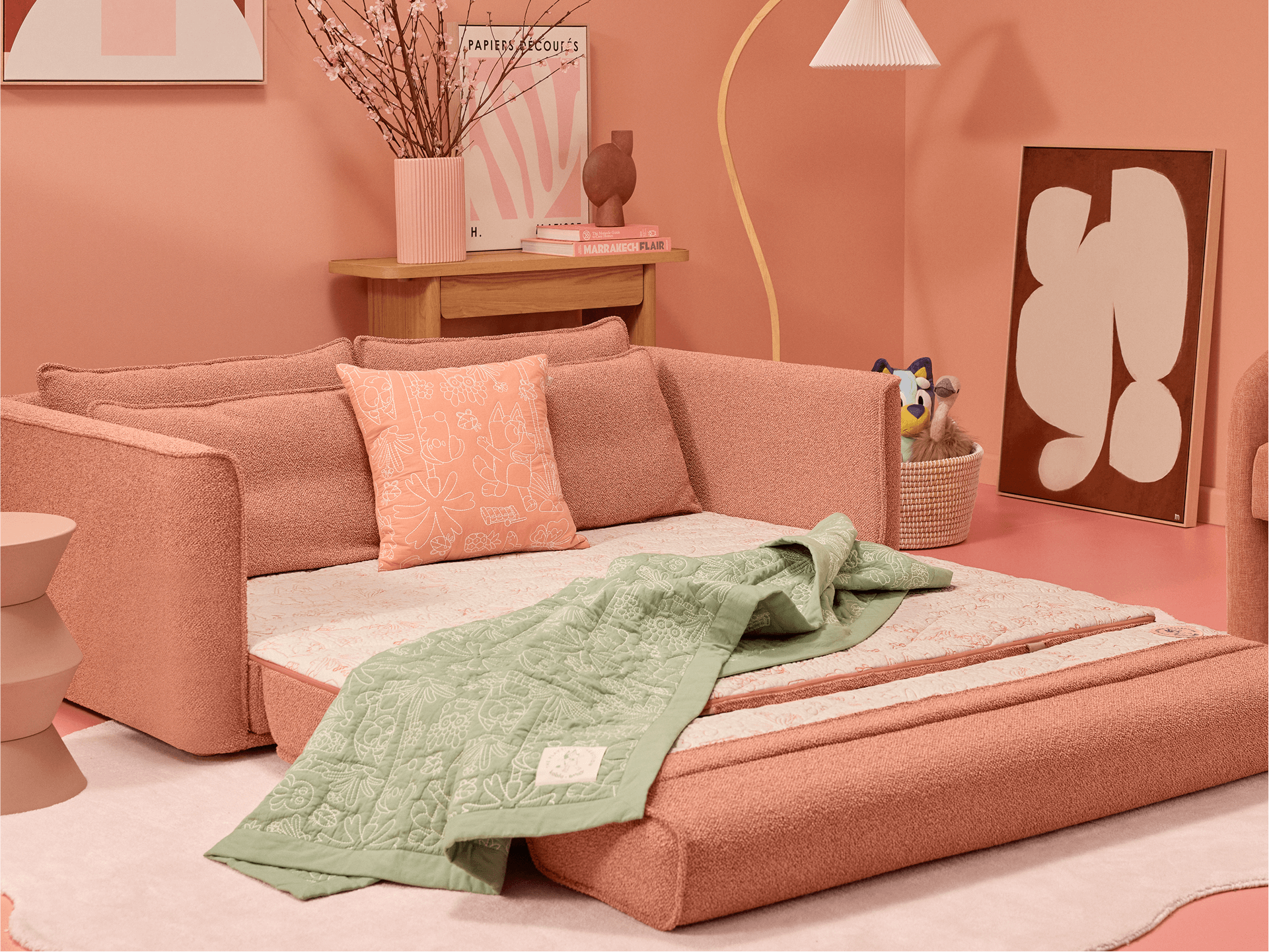 Koala x Bluey Playtime Sofa Bed - 3-Seater (Queen) / Kookaburra
