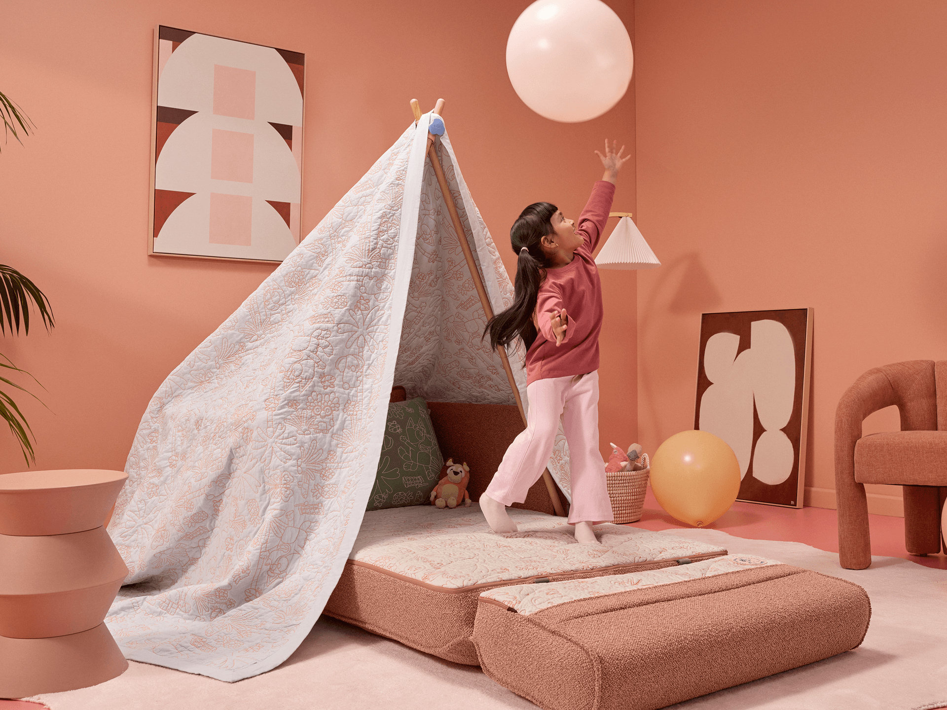 Koala x Bluey Playtime Sofa Bed - 1.5-Seater (Single) / Kookaburra