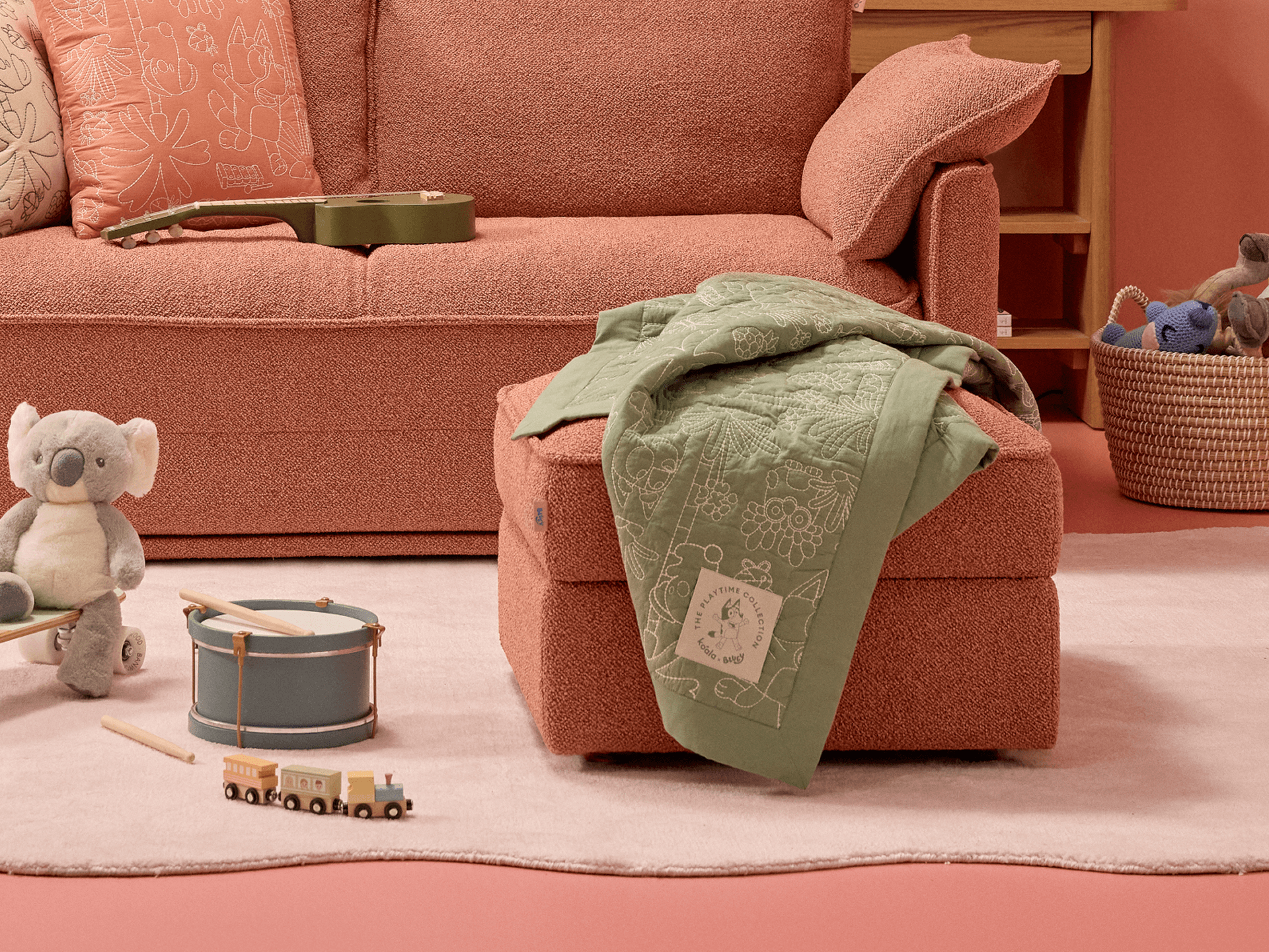 Koala x Bluey Playtime Ottoman - Kookaburra