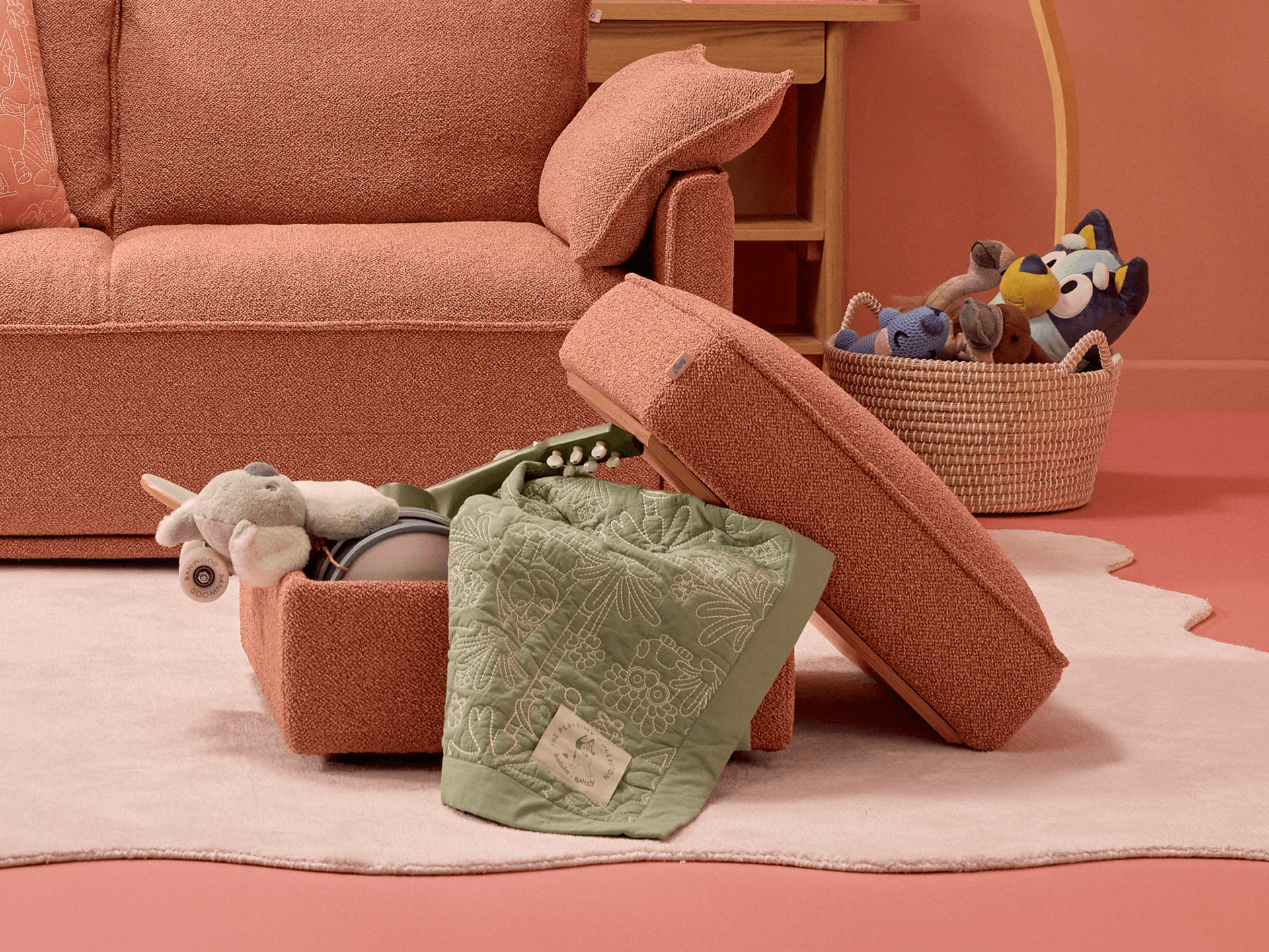 Koala x Bluey Playtime Ottoman - Kookaburra
