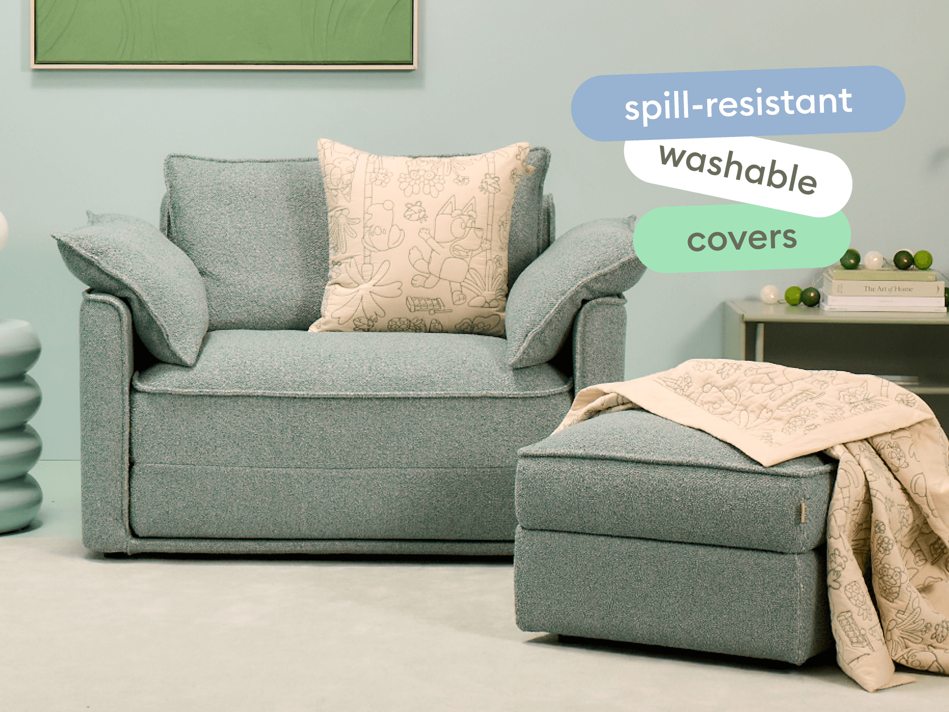 Koala x Bluey Playtime Ottoman - The Creek