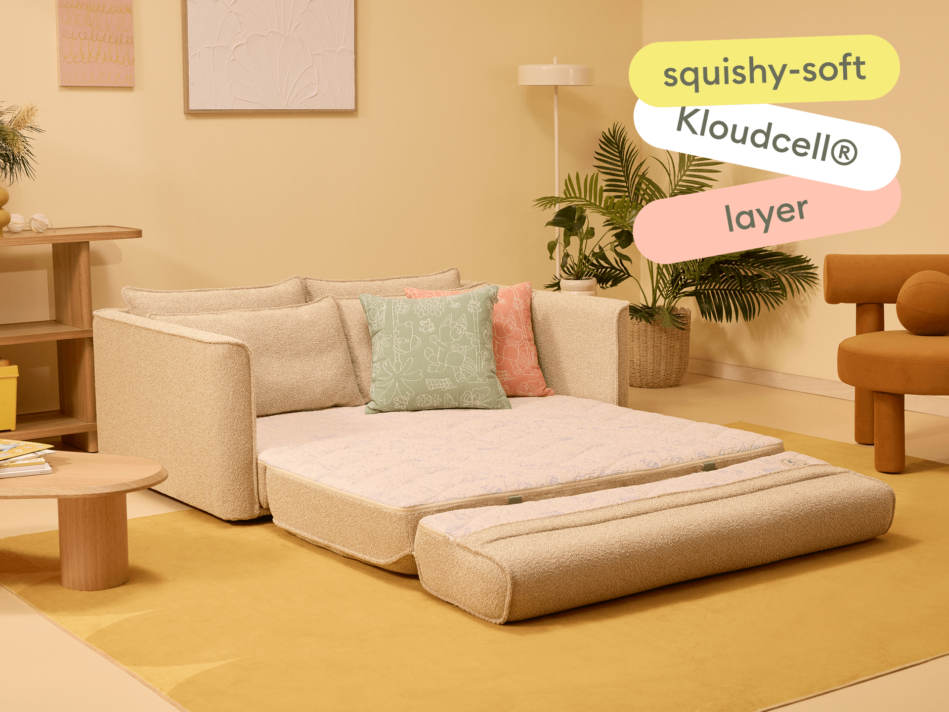 Koala x Bluey Playtime Sofa Bed - 3-Seater (Queen) / Potoroo