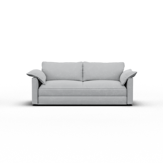 Koala Cushy Sofa Bed V4 in mushroom grey sofa mode front-left view
