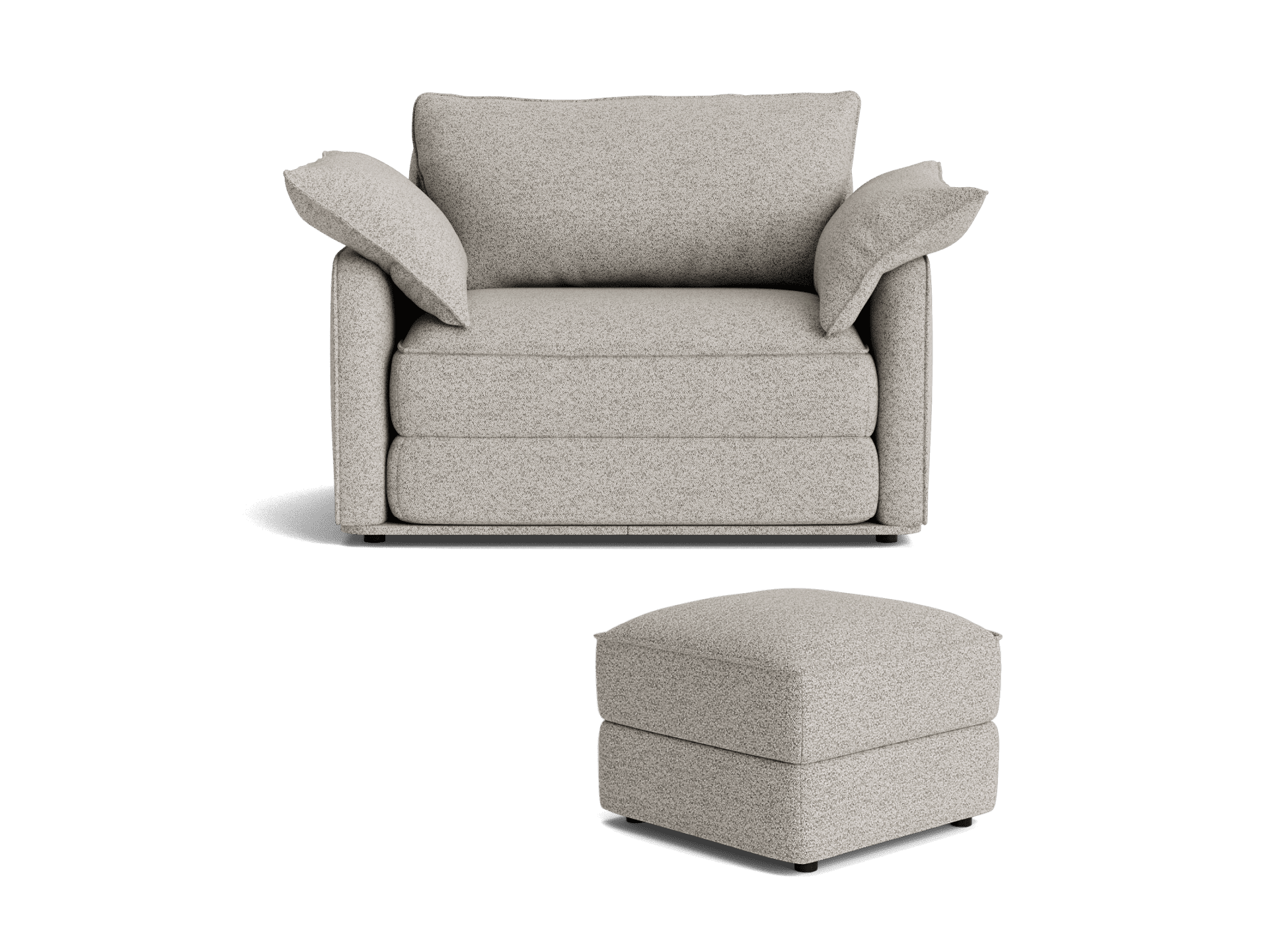 Koala Sofa Bed and Ottoman [3rd Gen] Bundle - Paperbark (Luxe edition) / 1.5-Seater (Single)