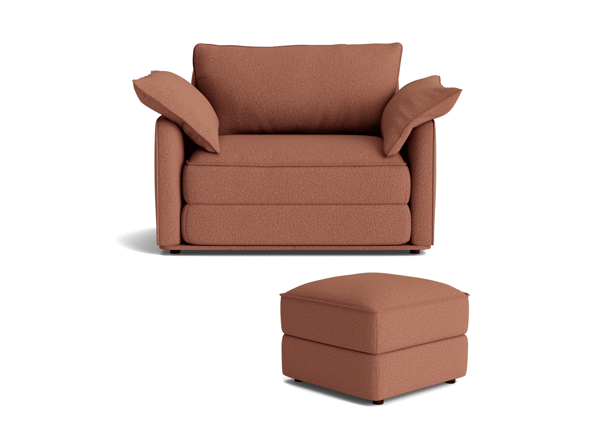 Koala Sofa Bed and Ottoman [3rd Gen] Bundle - Sunset Rust (Luxe edition) / 1.5-Seater (Single)