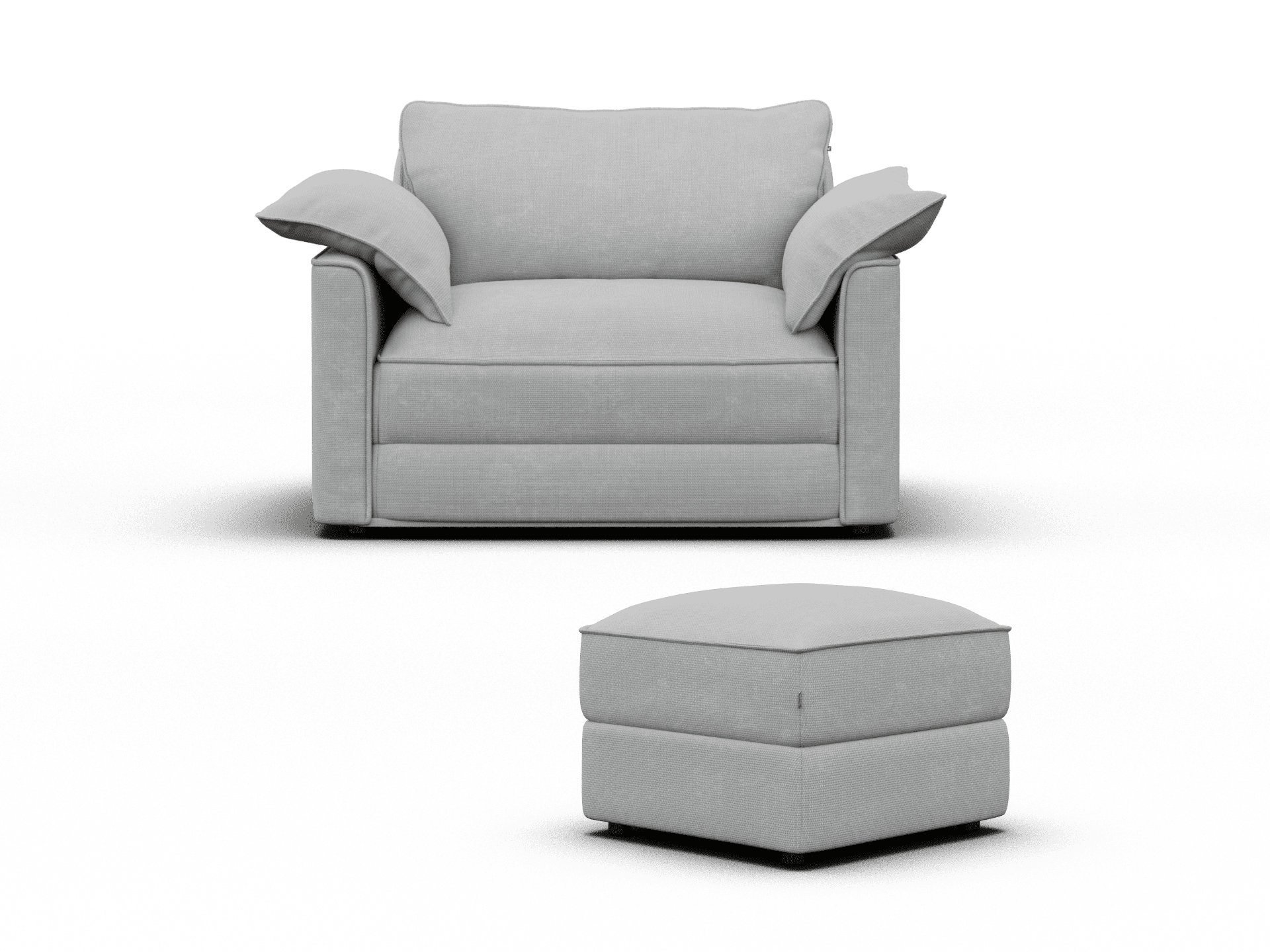 Koala Sofa Bed and Ottoman [4th Gen] Bundle - Morning Fog / 1.5-Seater (Single)