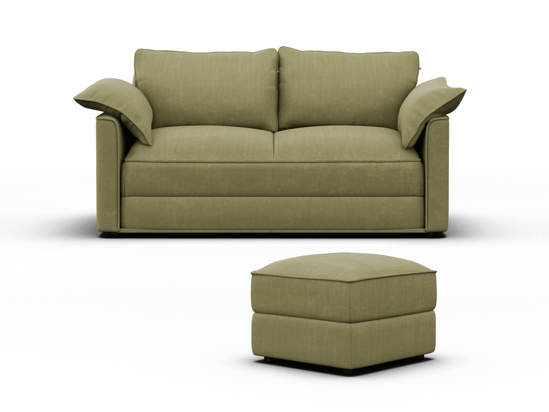 Koala Sofa Bed and Ottoman [4th Gen] Bundle - Olive Butter / 2.5-Seater (Double)