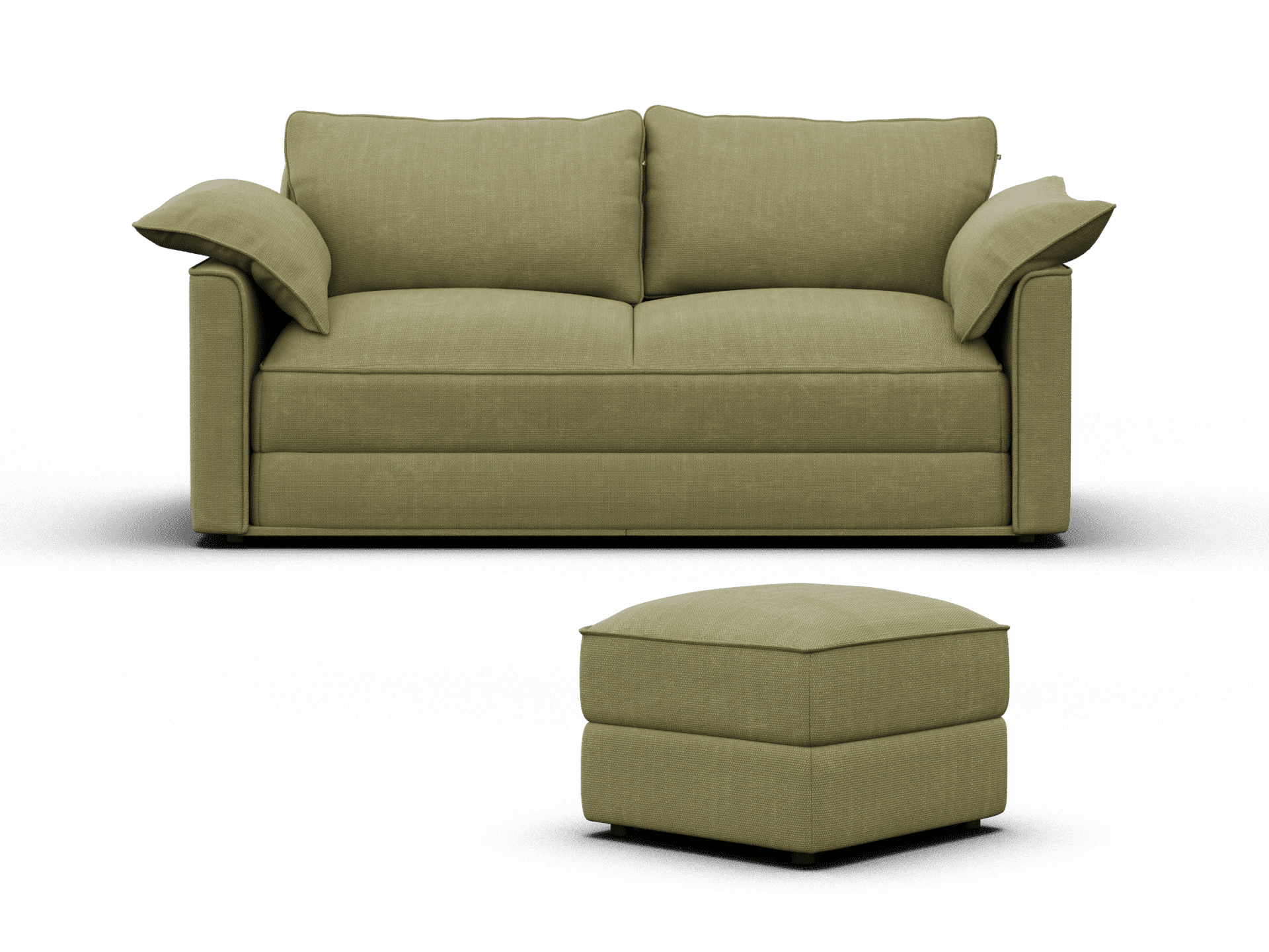 Koala Sofa Bed and Ottoman [4th Gen] Bundle - Olive Butter / 3-Seater (Queen)