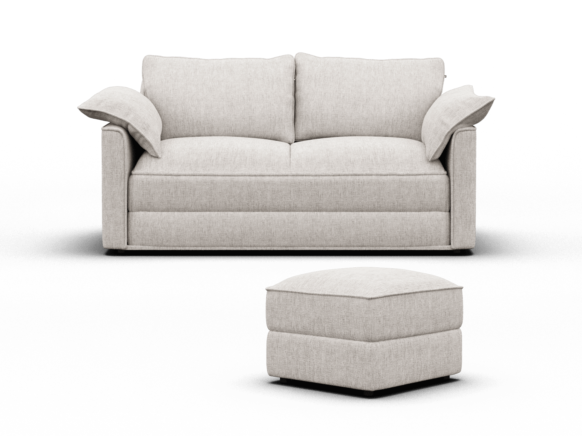Koala Sofa Bed and Ottoman [4th Gen] Bundle - Silver Sand / 2.5-Seater (Double)