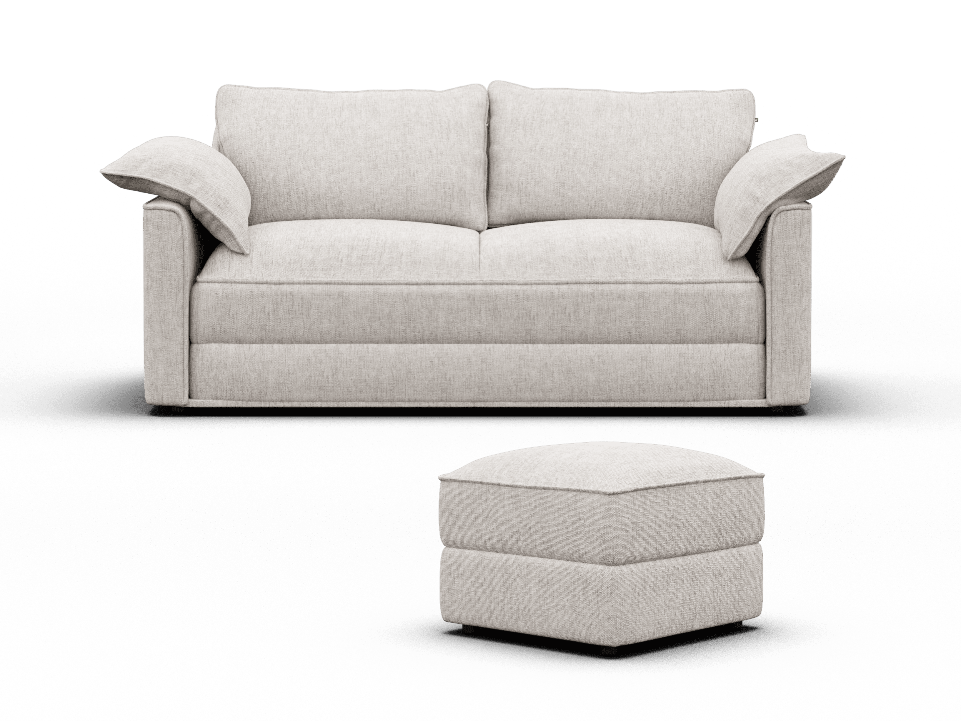Koala Sofa Bed and Ottoman [4th Gen] Bundle - Silver Sand / 3-Seater (Queen)