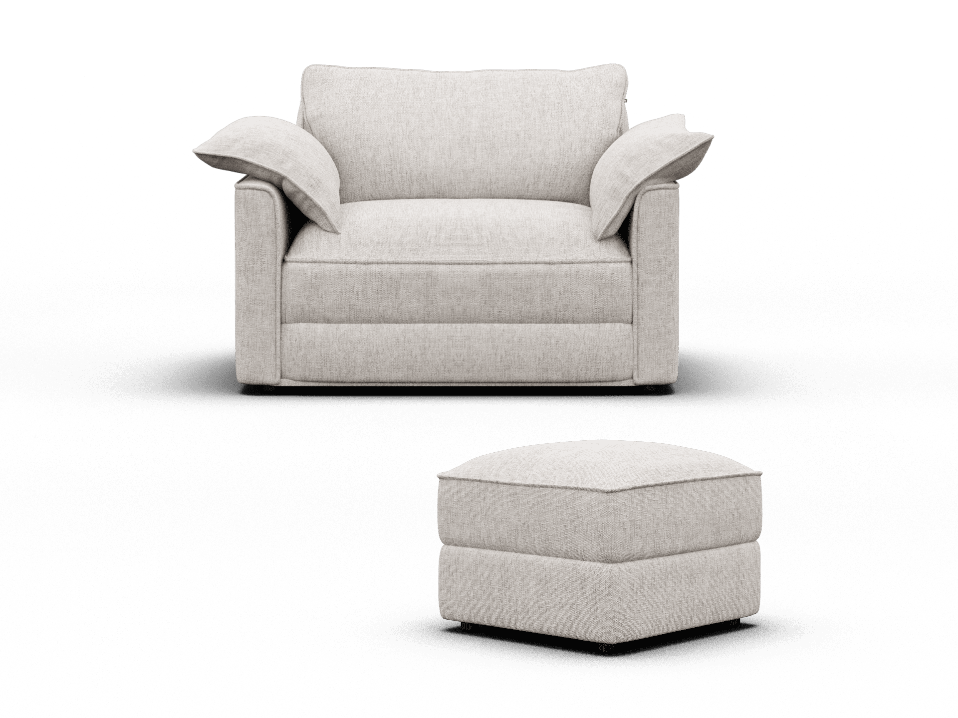 Koala Sofa Bed and Ottoman [4th Gen] Bundle - Silver Sand / 1.5-Seater (Single)