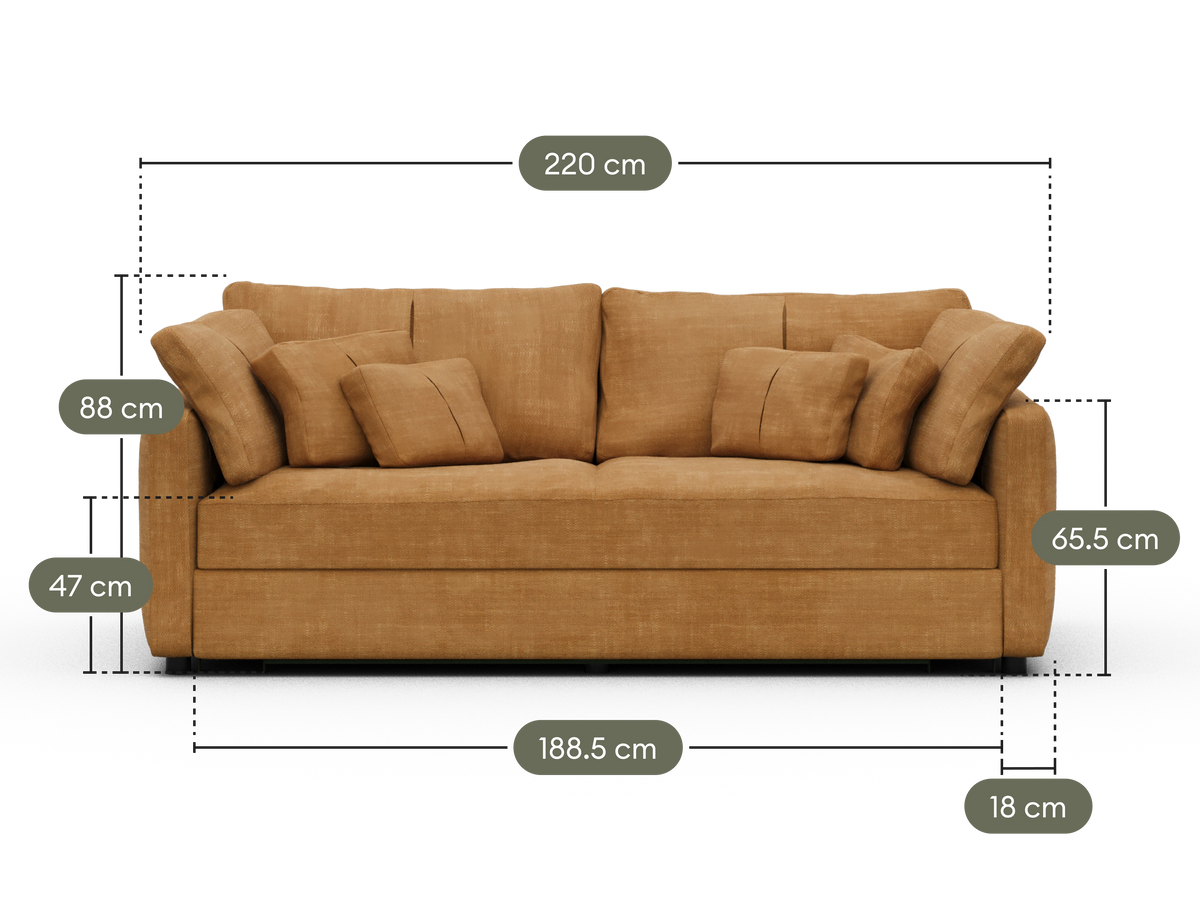 Paddo Sofa Bed - Bronzed Aussie / 3.5-Seater (King)