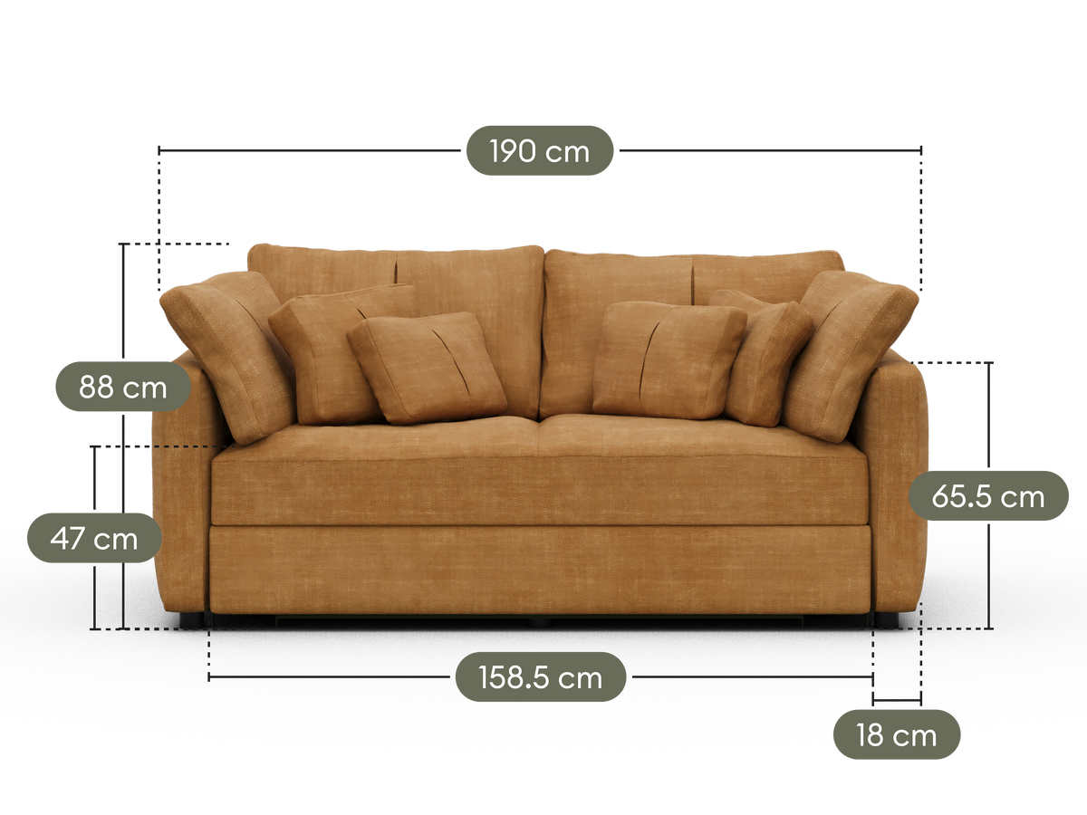 Paddo Sofa Bed - Bronzed Aussie / 3-Seater (Queen)