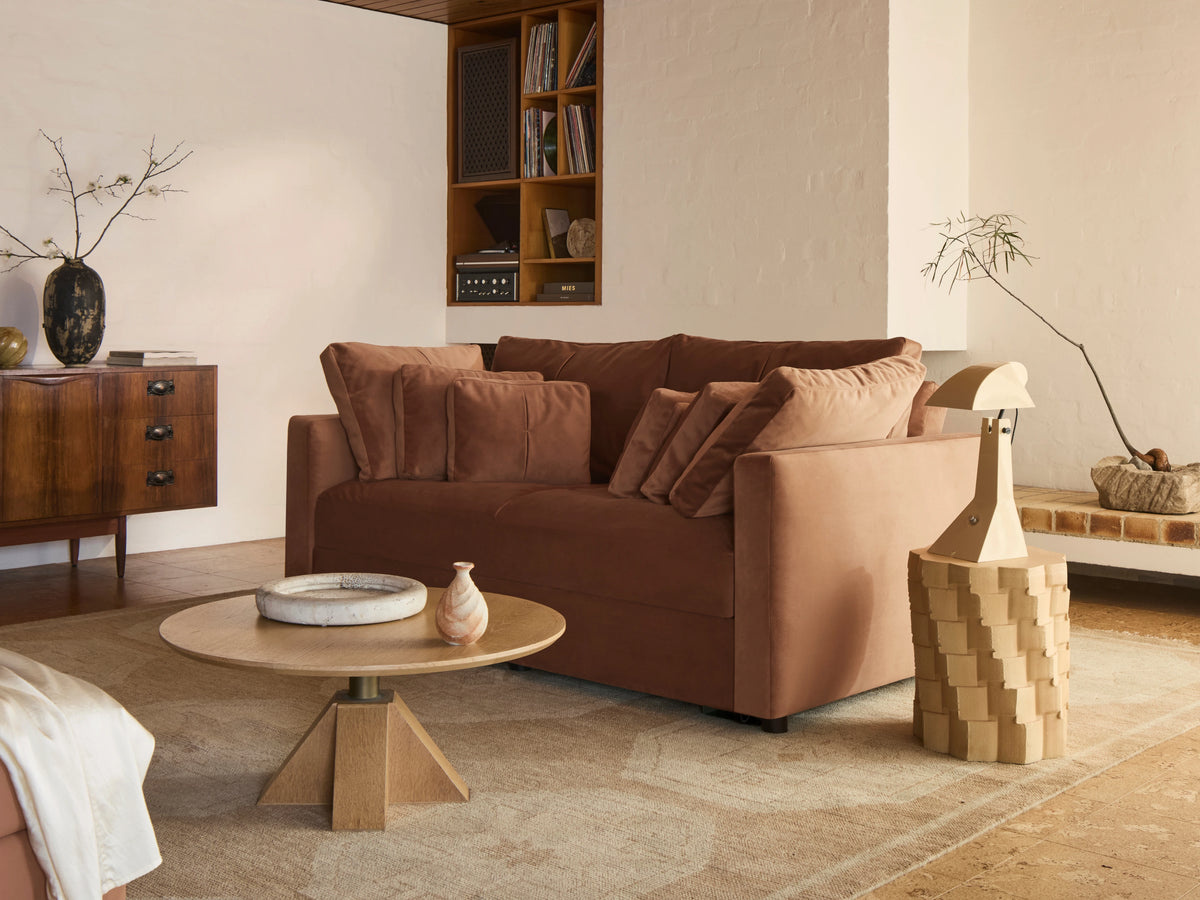 Paddo Sofa Bed - Burnt Butter (Velvet) / 3.5-Seater (King)