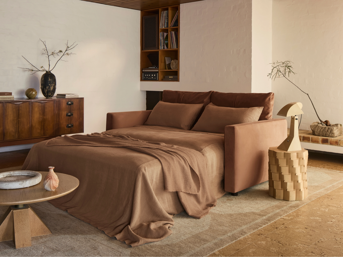 Paddo Sofa Bed - Burnt Butter (Velvet) / 3.5-Seater (King)