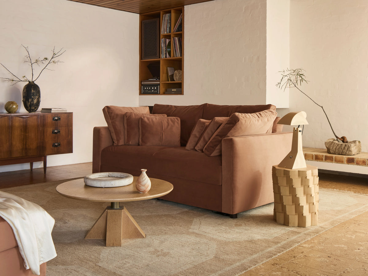 Paddo Sofa Bed - Burnt Butter (Velvet) / 3.5-Seater (King)