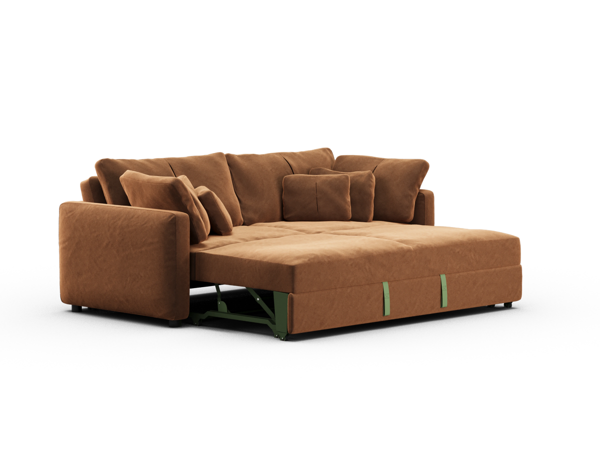 Paddo Sofa Bed - Burnt Butter (Velvet) / 3.5-Seater (King)