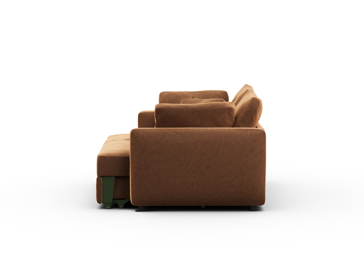 Paddo Sofa Bed - Burnt Butter (Velvet) / 3-Seater (Queen)